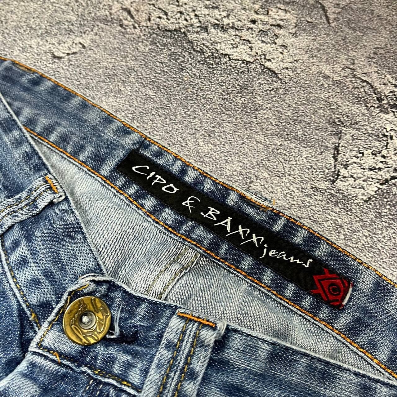 Vintage Vintage Cipo Baxx Jeans Patchwork Big Logo Flared Japanese Size US 33 - 8 Thumbnail