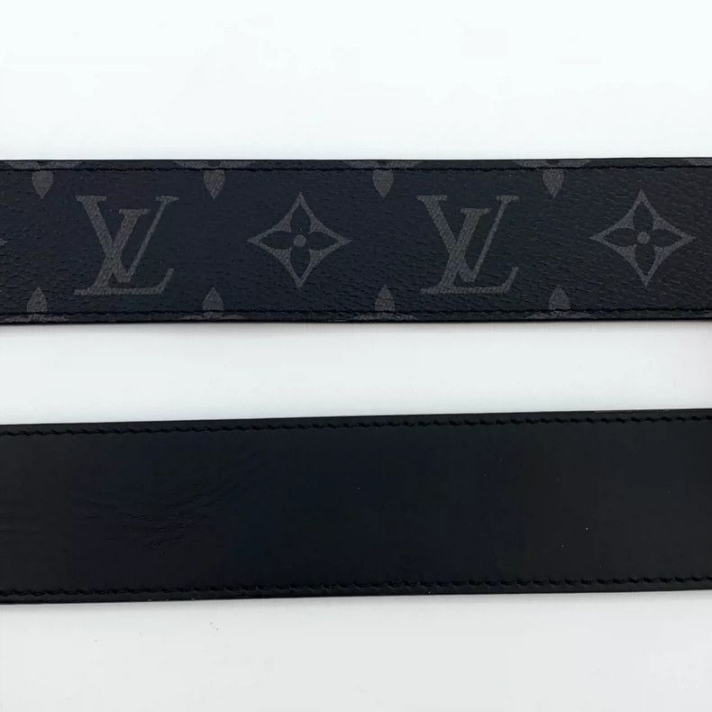 Louis Vuitton Louis Vuitton Black logo print logo smooth buckle waistban Size ONE SIZE - 6 Thumbnail