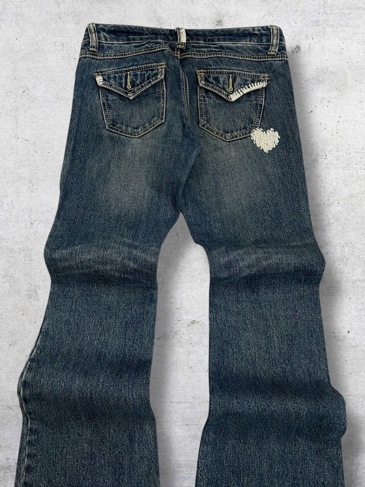 semanticdesign VINTAGE SEMANTIC DESIGN OG JAPAN DESIGNER FLARE RIPPED DENIM Size US 30 / EU 46 - 11 Thumbnail
