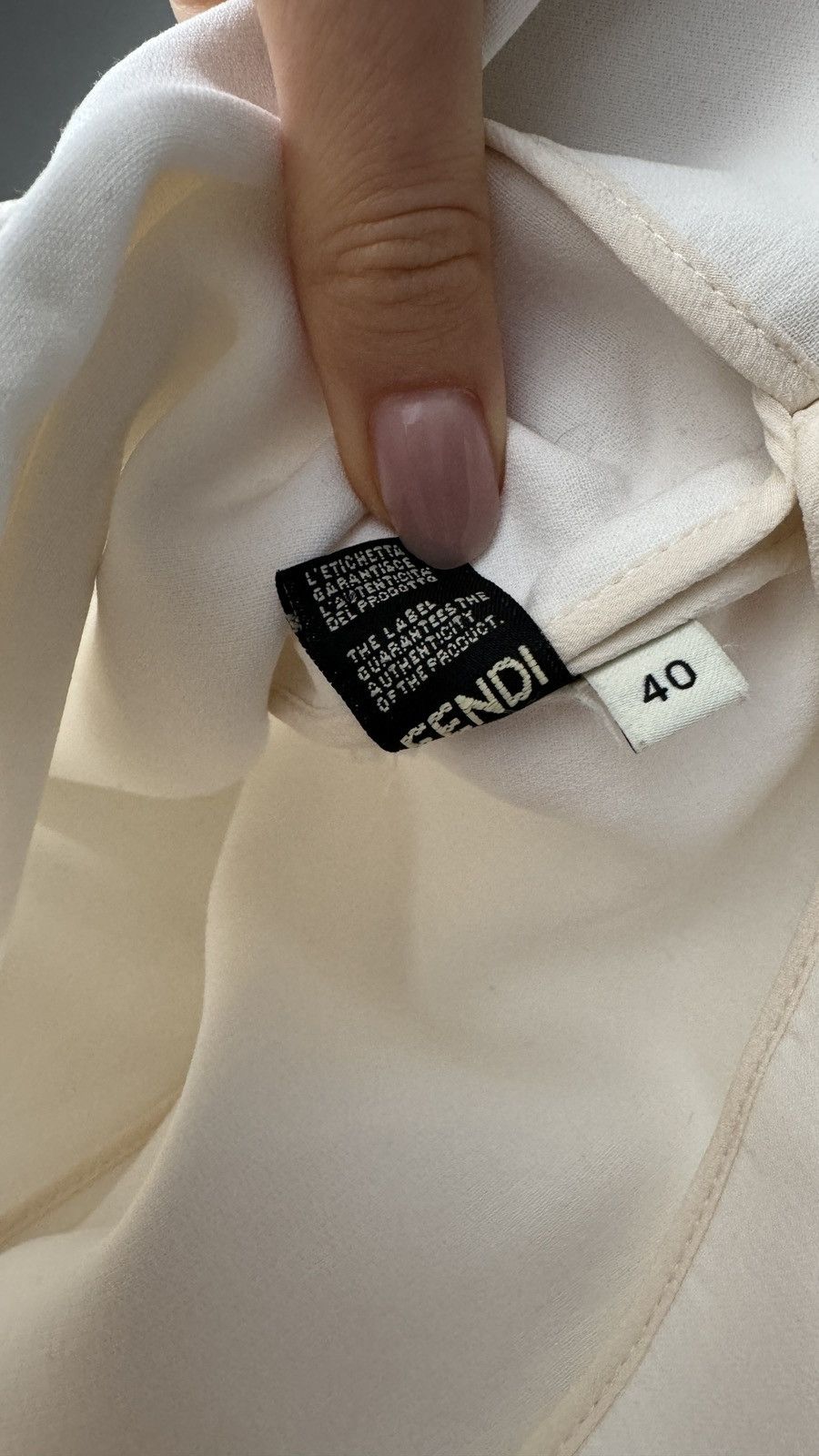 Fendi Fendi Creme Layered Sleveless Top Size S / US 4 / IT 40 - 7 Thumbnail