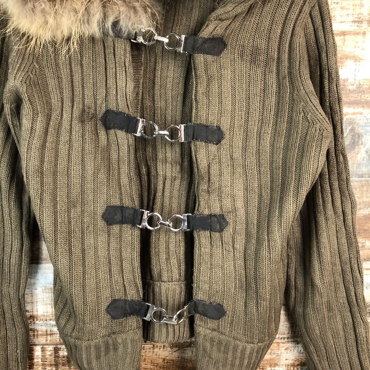 Homespun Knitwear × Japanese Brand Mish Mash japan Brown fur hoodie Knitwear #A2401 Size M / US 6-8 / IT 42-44 - 5 Thumbnail