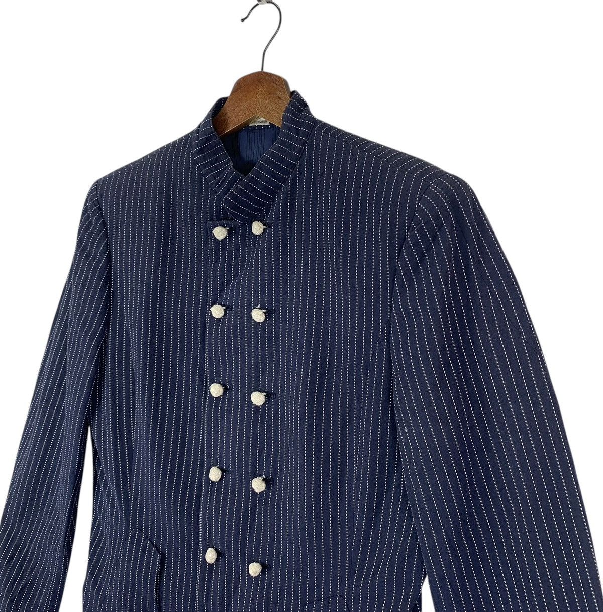Kansai Yamamoto Kansai Yamamoto Japan Striped Indigo Women Jacket Wabash Size S / US 4 / IT 40 - 3 Thumbnail