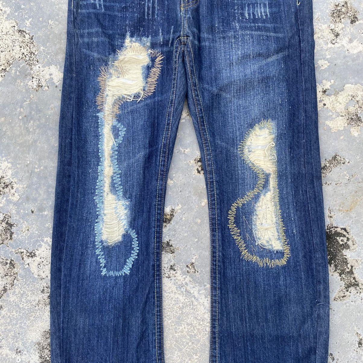 Replay REPLAY ripped patchwork jeans curve legs Size US 32 / EU 48 - 3 Thumbnail