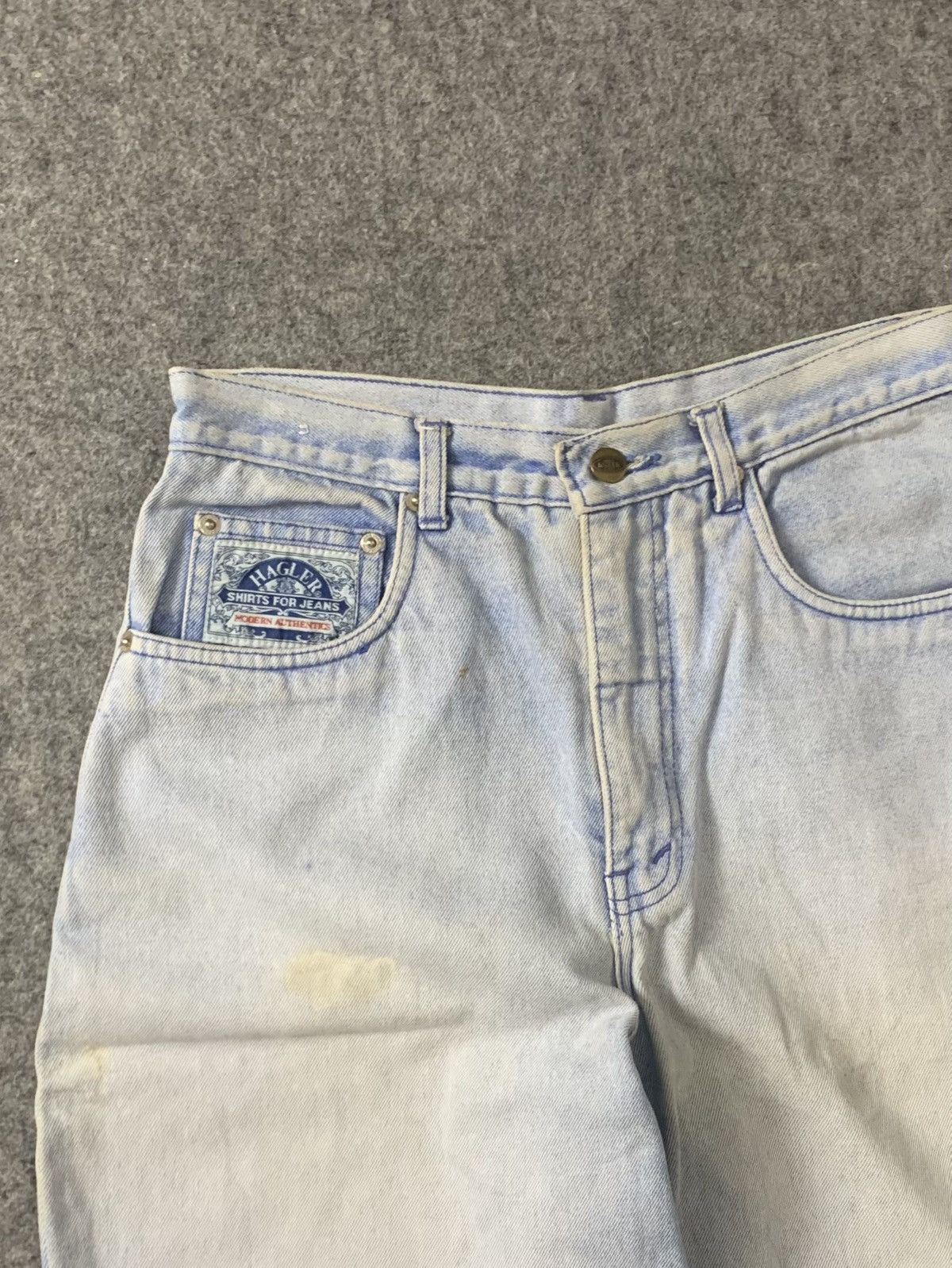 Other Vintage Blue Wash 'Hagler' Y2K Baggy Fit Jortspants Size US 32 / EU 48 - 6 Thumbnail
