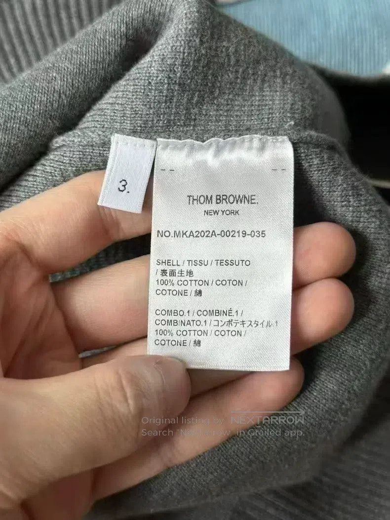 Thom Browne Thom Browne Gray sweater Size US L / EU 52-54 / 3 - 3 Thumbnail