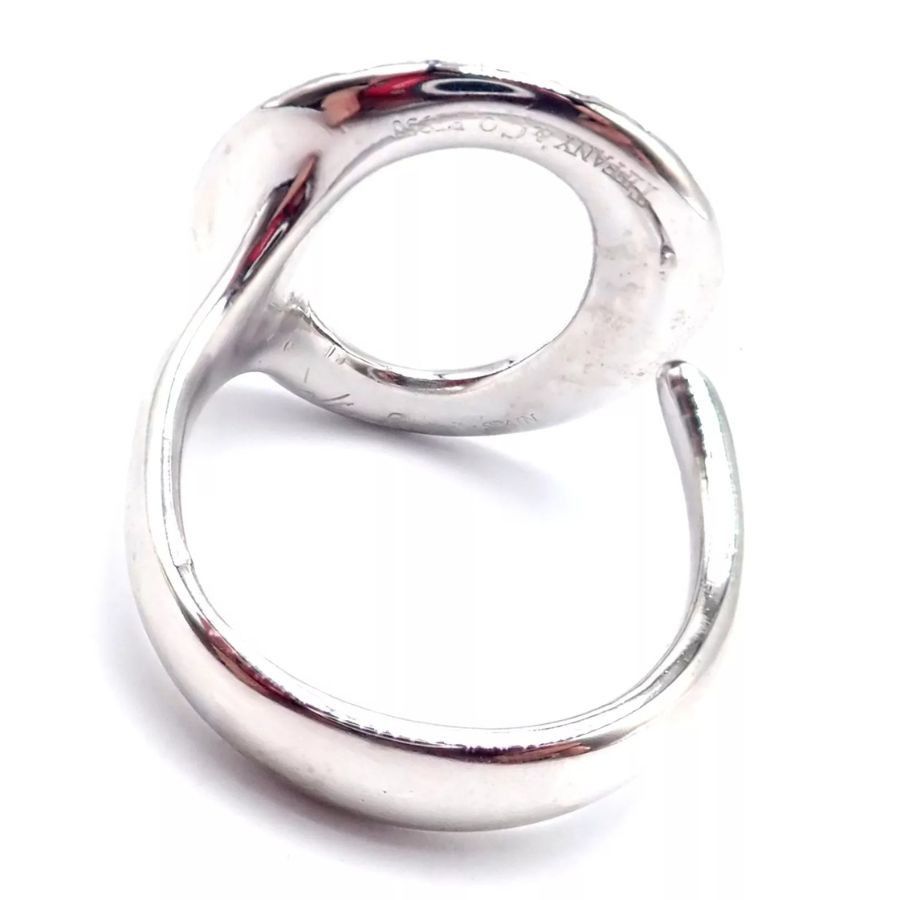 Tiffany & Co. Tiffany & Co Elsa Peretti Sevillana Platinum Diamond O Ring Size ONE SIZE - 8 Thumbnail