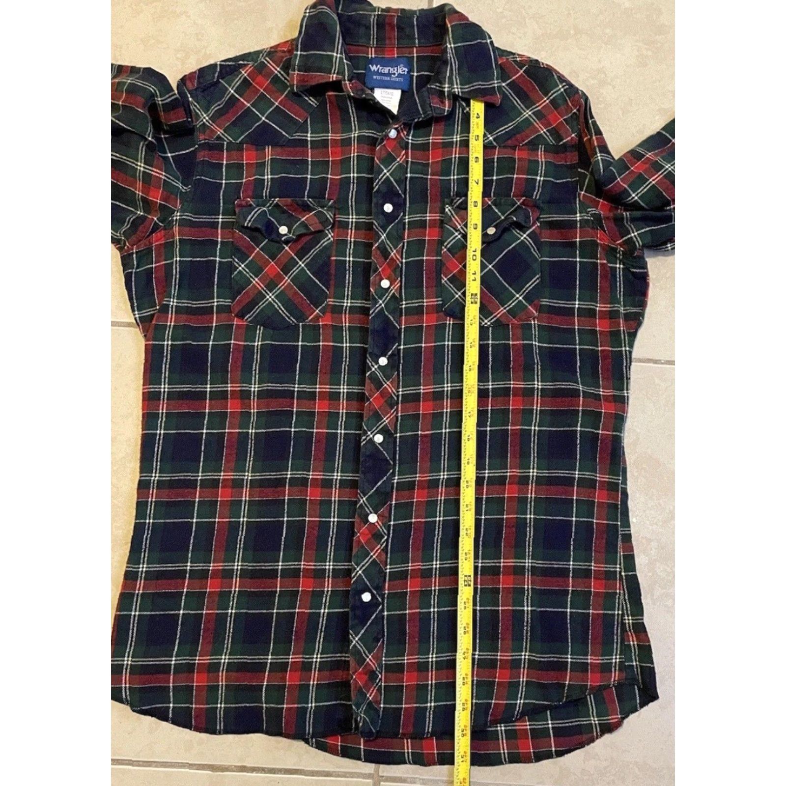 Wrangler VINTAGE Wrangler Pearl Snap Shirt L Women Green Plaid 90s Cowboy Grunge Western Biker Retro Riding Trucker Size L / US 10 / IT 46 - 5 Thumbnail