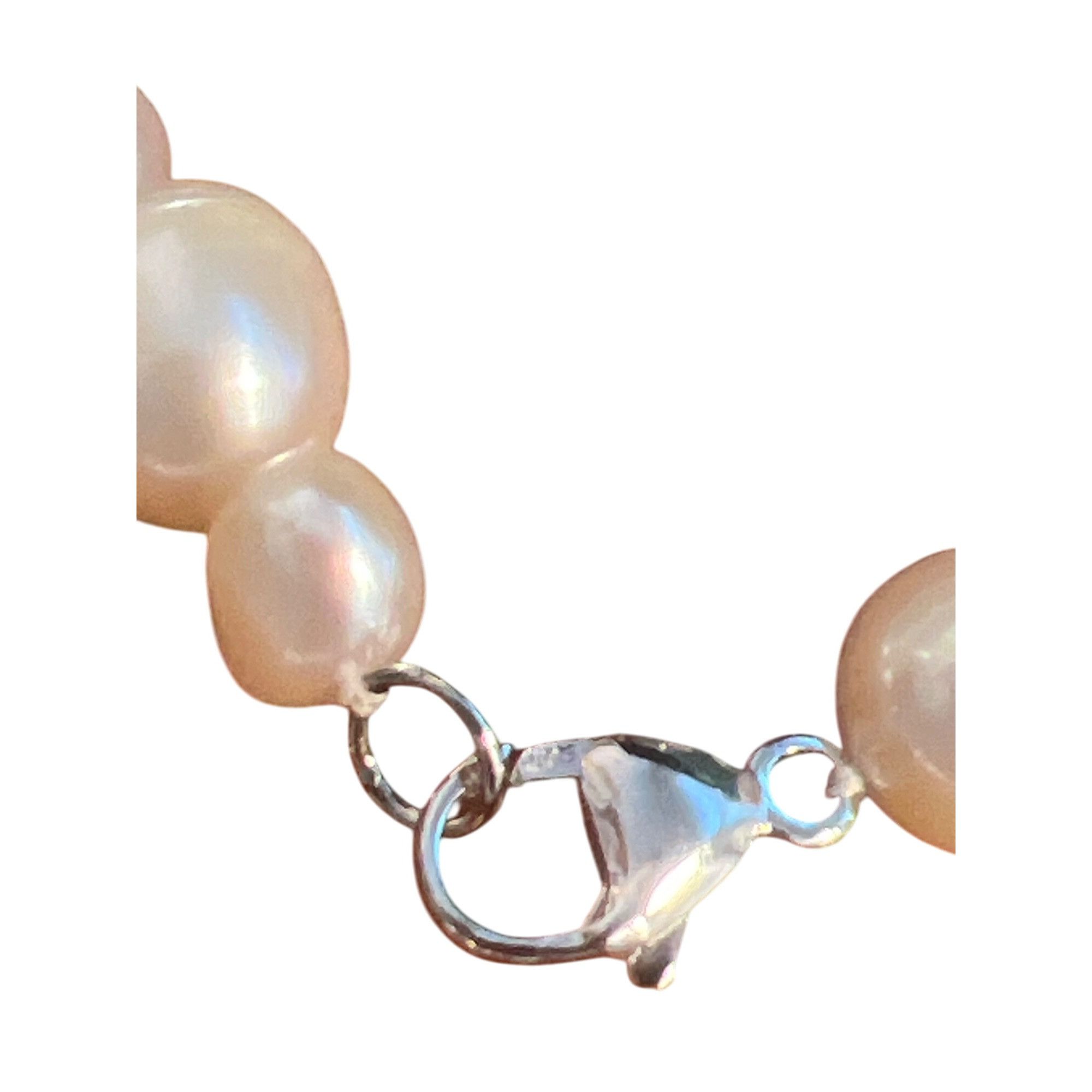 Other Vintage Honora Long Genuine Pearl Necklace Sterling Silver D Size ONE SIZE - 4 Thumbnail