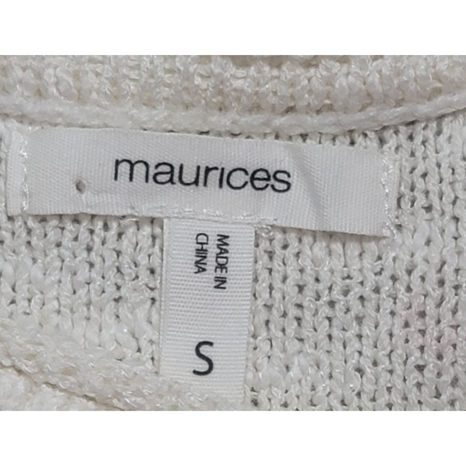 Other Maurices Cream Knit Scoop Neck Top Small Lightweight Crochet Size S / US 4 / IT 40 - 4 Thumbnail