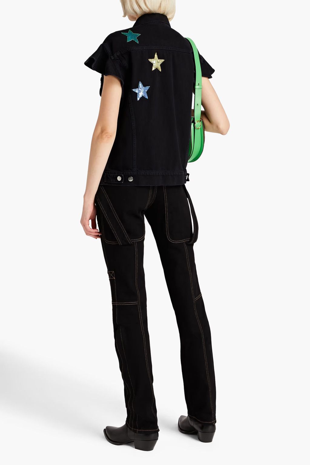 Valentino o1y0226 Denim Jacket in Black Size S / US 4 / IT 40 - 3 Thumbnail