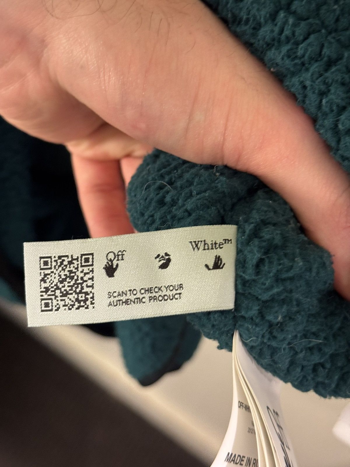 Off-White Off-White Polar Fleece Jacket 'Green/White' Size US XL / EU 56 / 4 - 12 Thumbnail