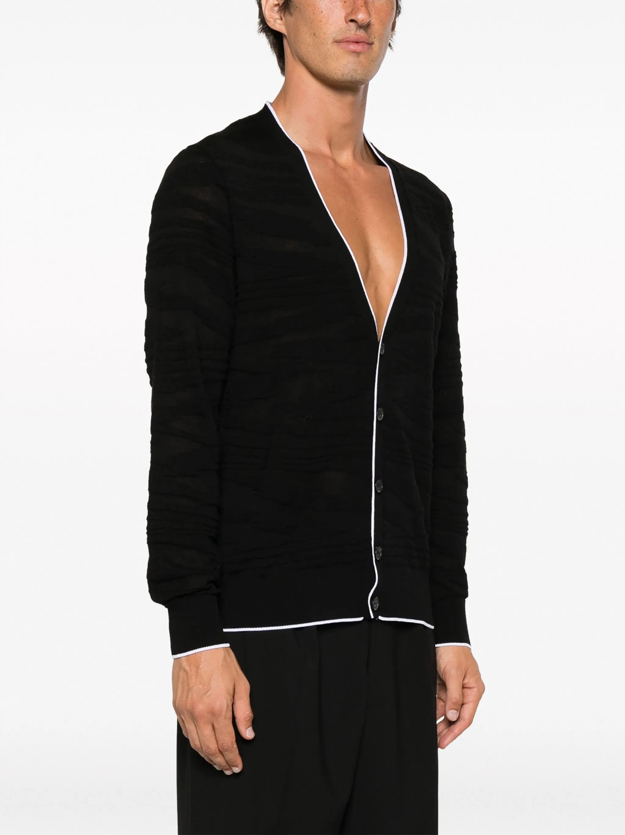 Missoni o1y0225 Cardigan in Black Size US L / EU 52-54 / 3 - 3 Thumbnail