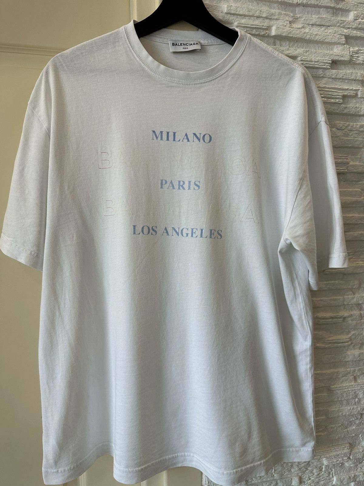Balenciaga Balenciaga Paris T-shirt Size US S / EU 44-46 / 1 - 1 Thumbnail