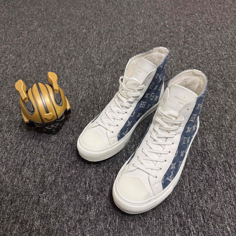 Louis Vuitton Louis Vuitton Tattoo High-Top Denim Sneakers 0079 Size US 10 / EU 43 - 1 Thumbnail