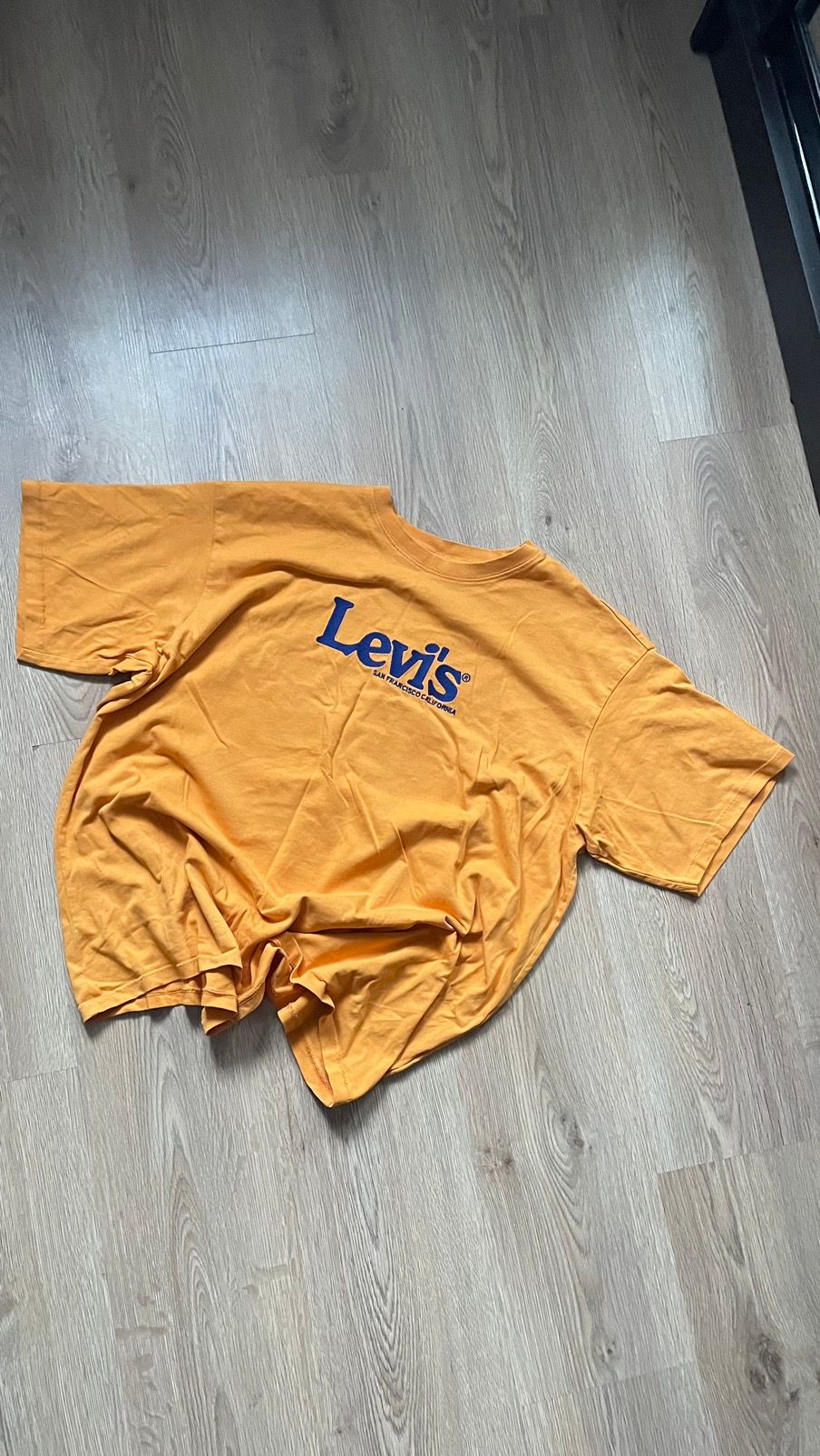 Pre-owned Levis X Levis Vintage Clothing Yellow Tee Levi's Vintage Collection 90's Big Logo