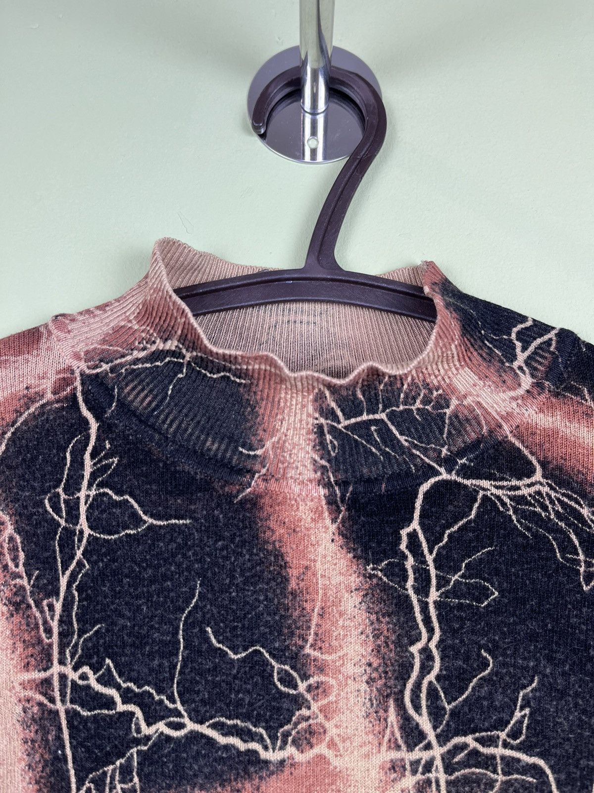 Vintage Vintage 90s Lightning Turtleneck sweater printed avantgarde Size S / US 4 / IT 40 - 2 Thumbnail