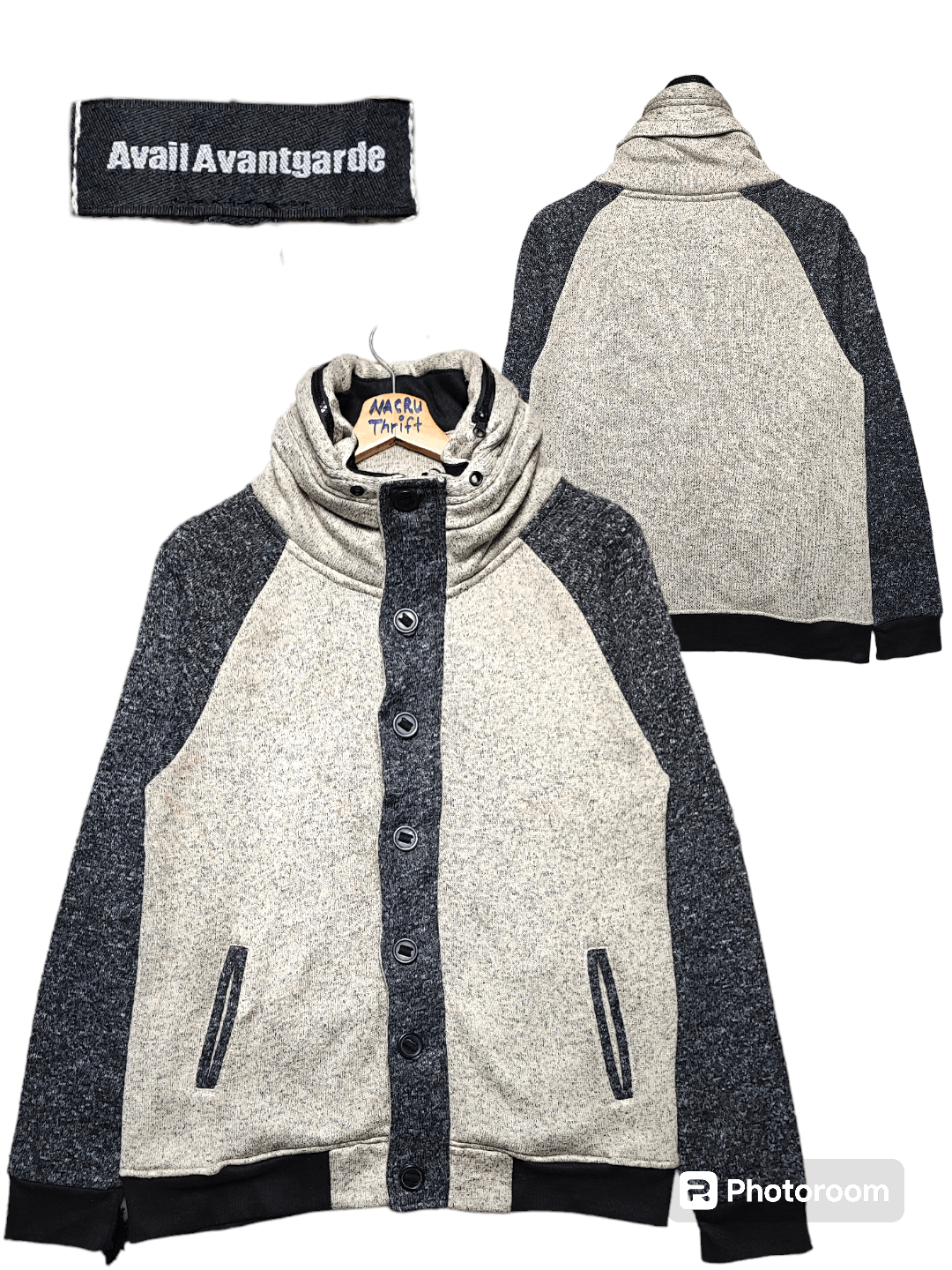 Japanese Brand Avail Avant Garde Knit Wool Jacket Size US L / EU 52-54 / 3 - 1 Thumbnail