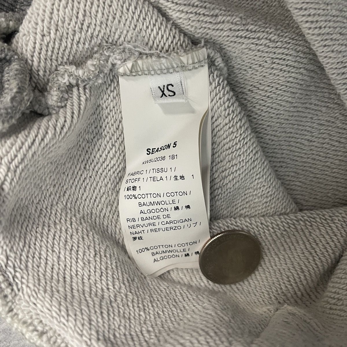Kanye West Yeezy Season 5 Heather Raglan Hoodie Size US XS / EU 42 / 0 - 5 Thumbnail