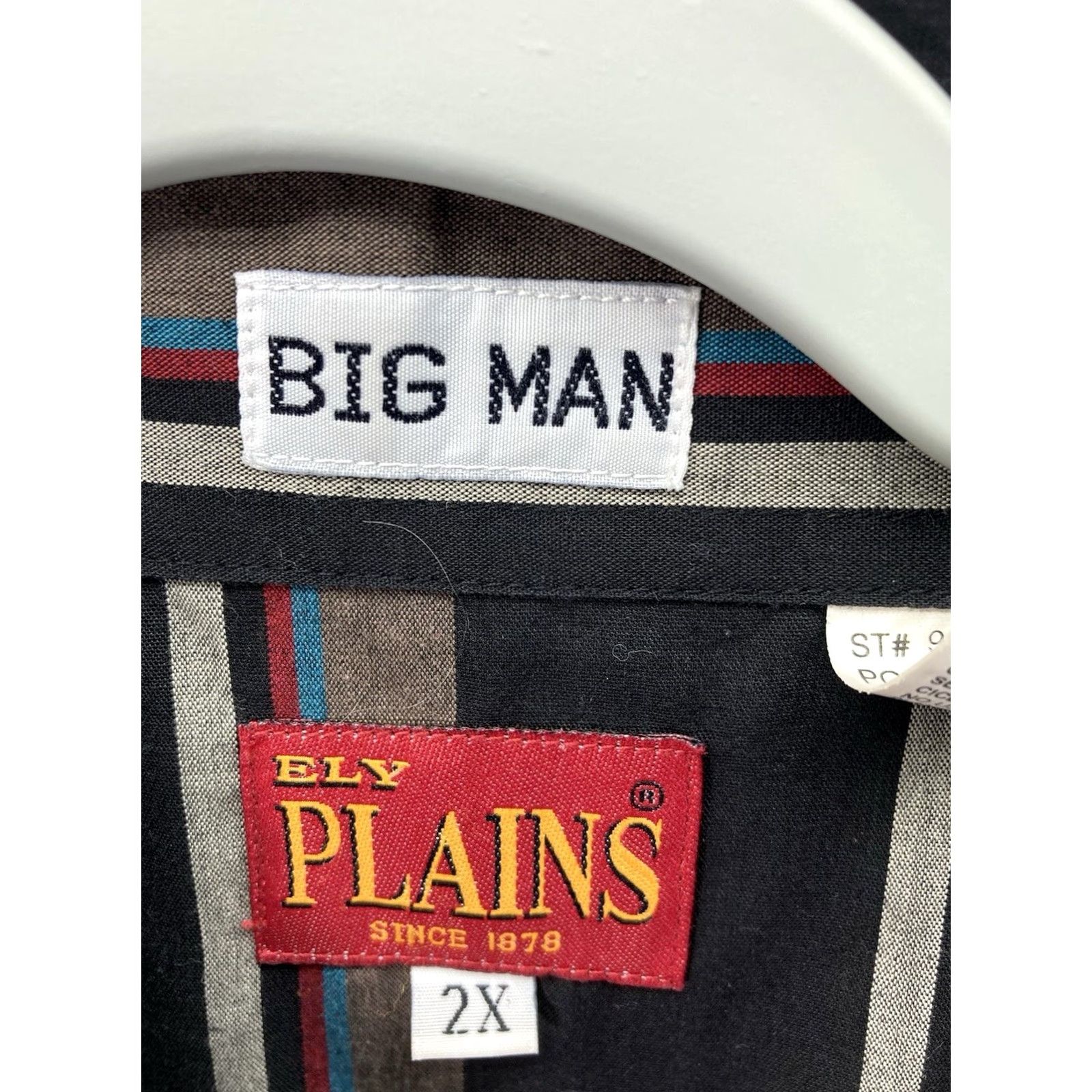 Vintage VINTAGE Plains Big Man Pearl Snap Western Shirt Men Big 2X Black Stripe Short Sleeve VTG NWOT Size US XXL / EU 58 / 5 - 5 Thumbnail