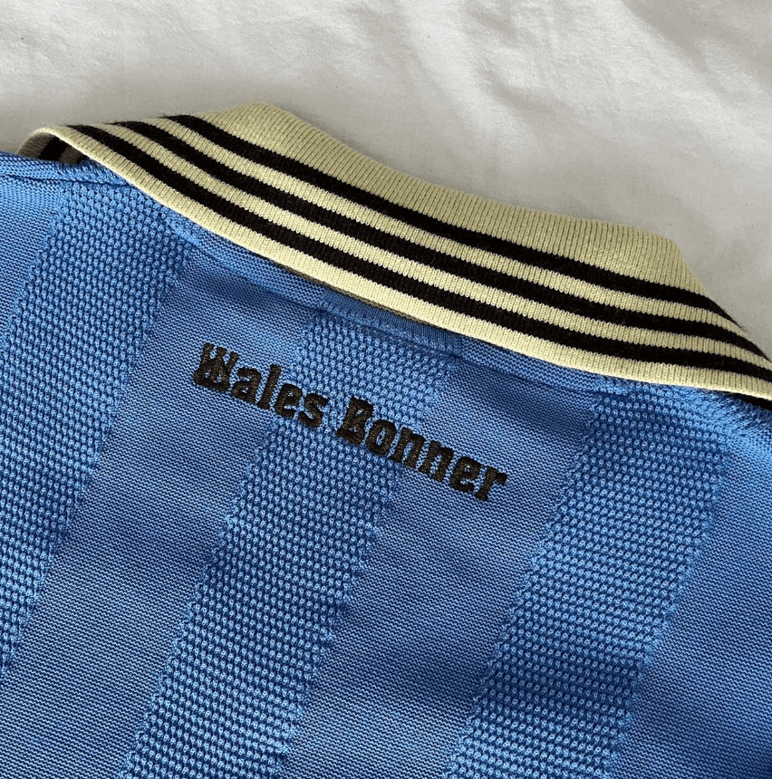 Adidas × Wales Bonner Wales Bonner Men's Blue and Cream Polo