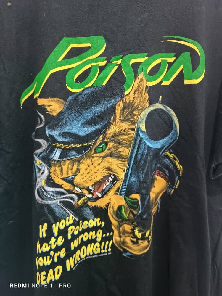 Band Tees × Vintage RARE VTG POISON BAND TSHIRT Size US XL / EU 56 / 4 - 7 Thumbnail