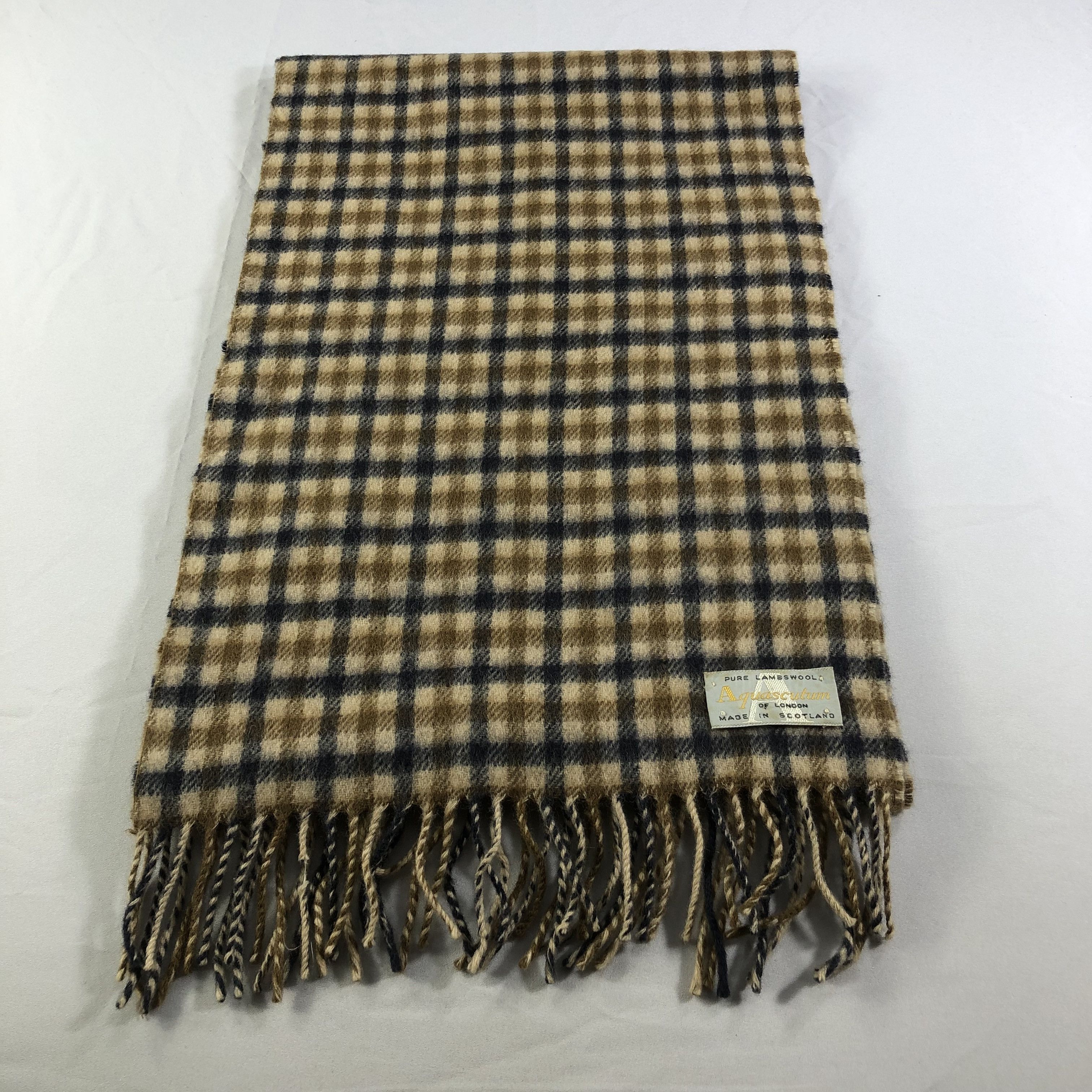 Aquascutum Aquascutum Gingham Wool Scarf Muffler V1452 Size ONE SIZE - 3 Thumbnail