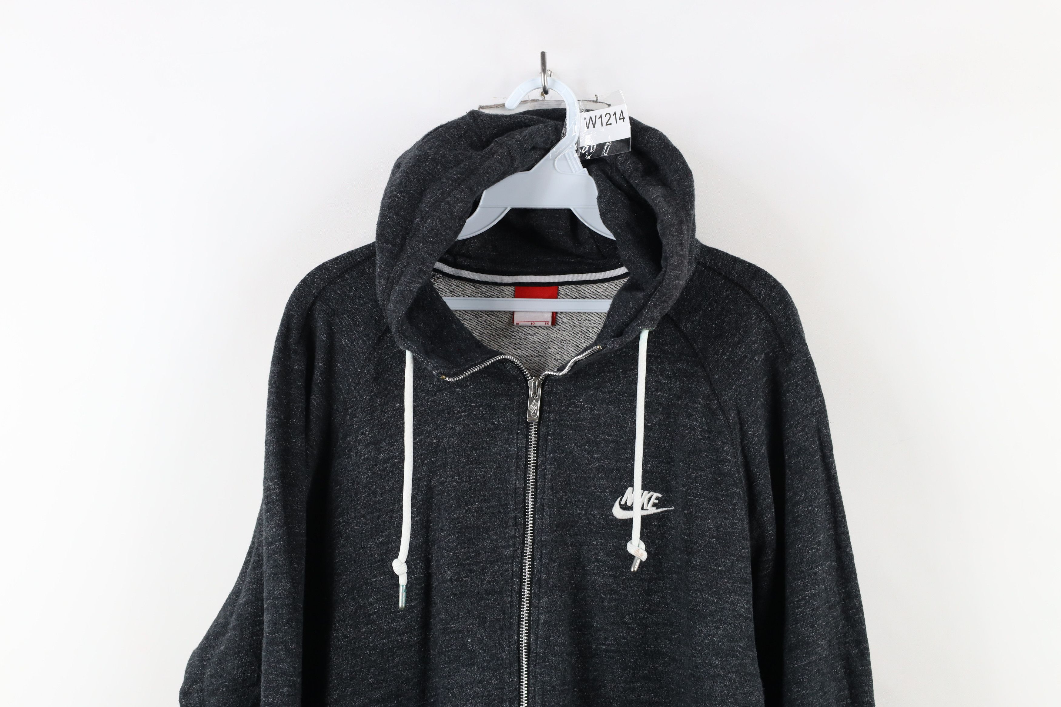 Nike × Vintage Vintage Y2K Nike Mini Swoosh Jersey Knit Full Zip Hoodie Size US XL / EU 56 / 4 - 2 Thumbnail