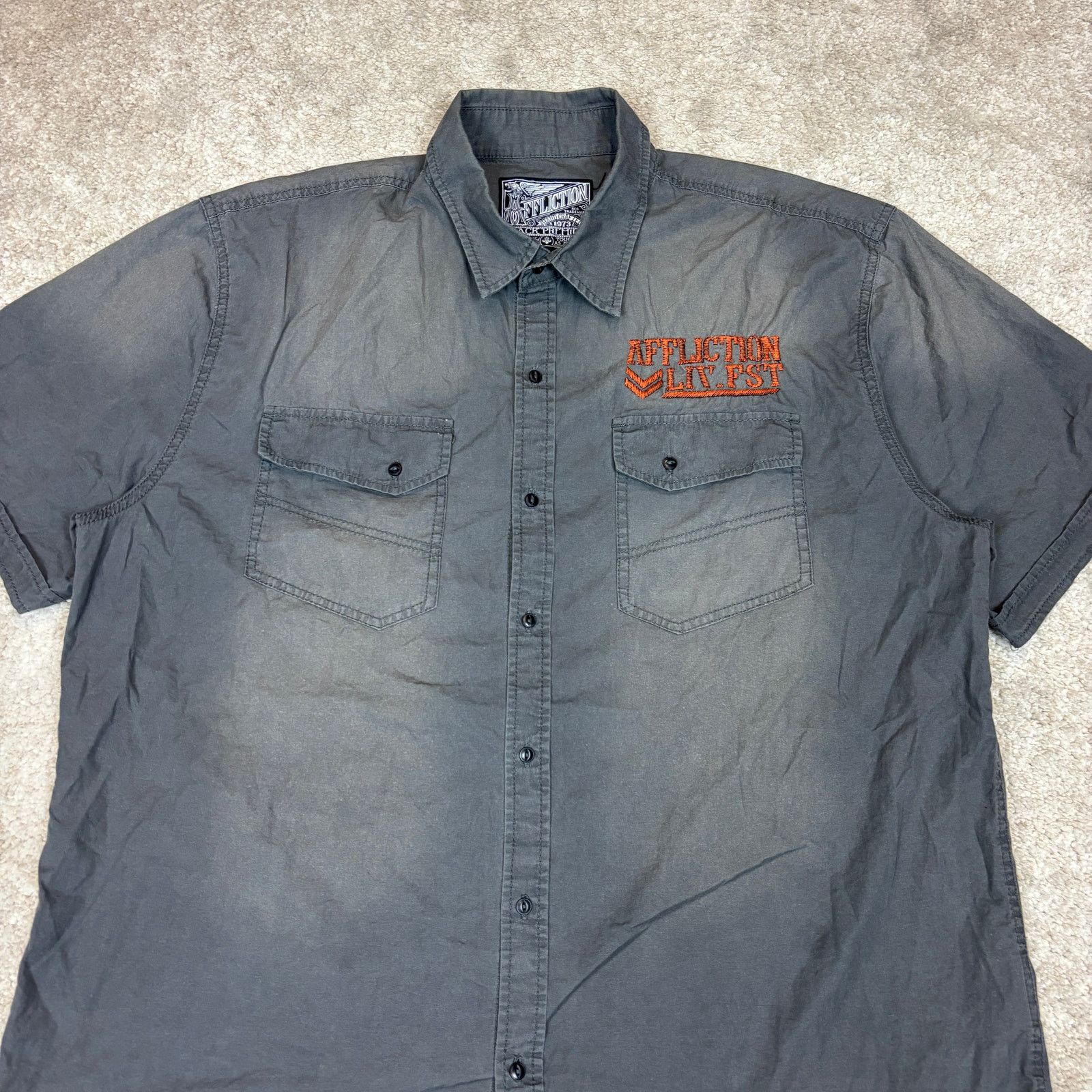 Affliction Affliction Button Up Shirt Men's 2XL XXL Y2K Jesse Pinkman Size US XXL / EU 58 / 5 - 3 Thumbnail