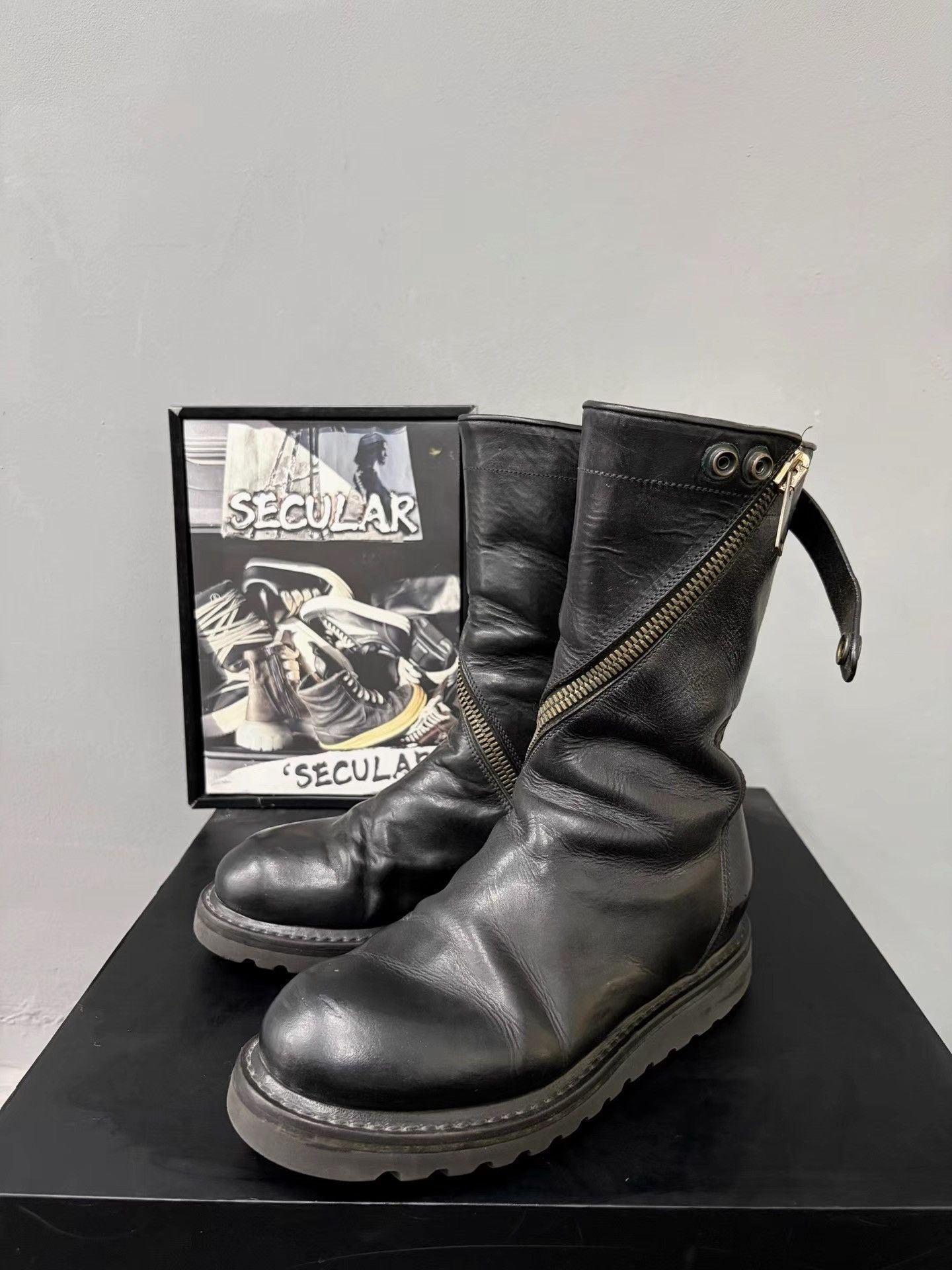 Rick Owens Rick Owens Spiral Zip Military Boots K34 Size US 6 / IT 36 - 1 Thumbnail