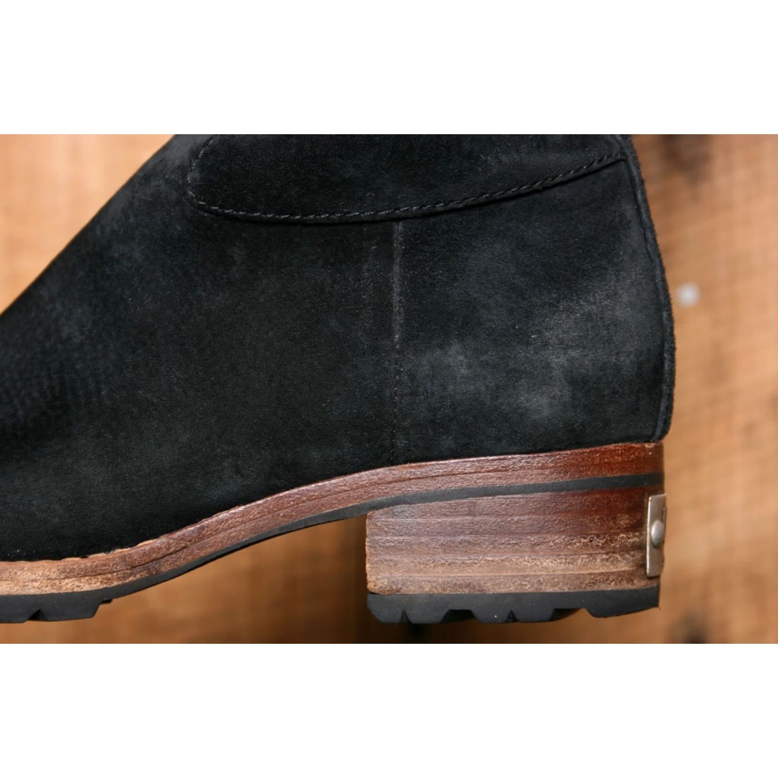 Ugg VINTAGE UGG Boot Knee High Suede 14" Broome Black Shearling Lined Sz 6 Womens Boots Size US 5 / IT 35 - 7 Thumbnail