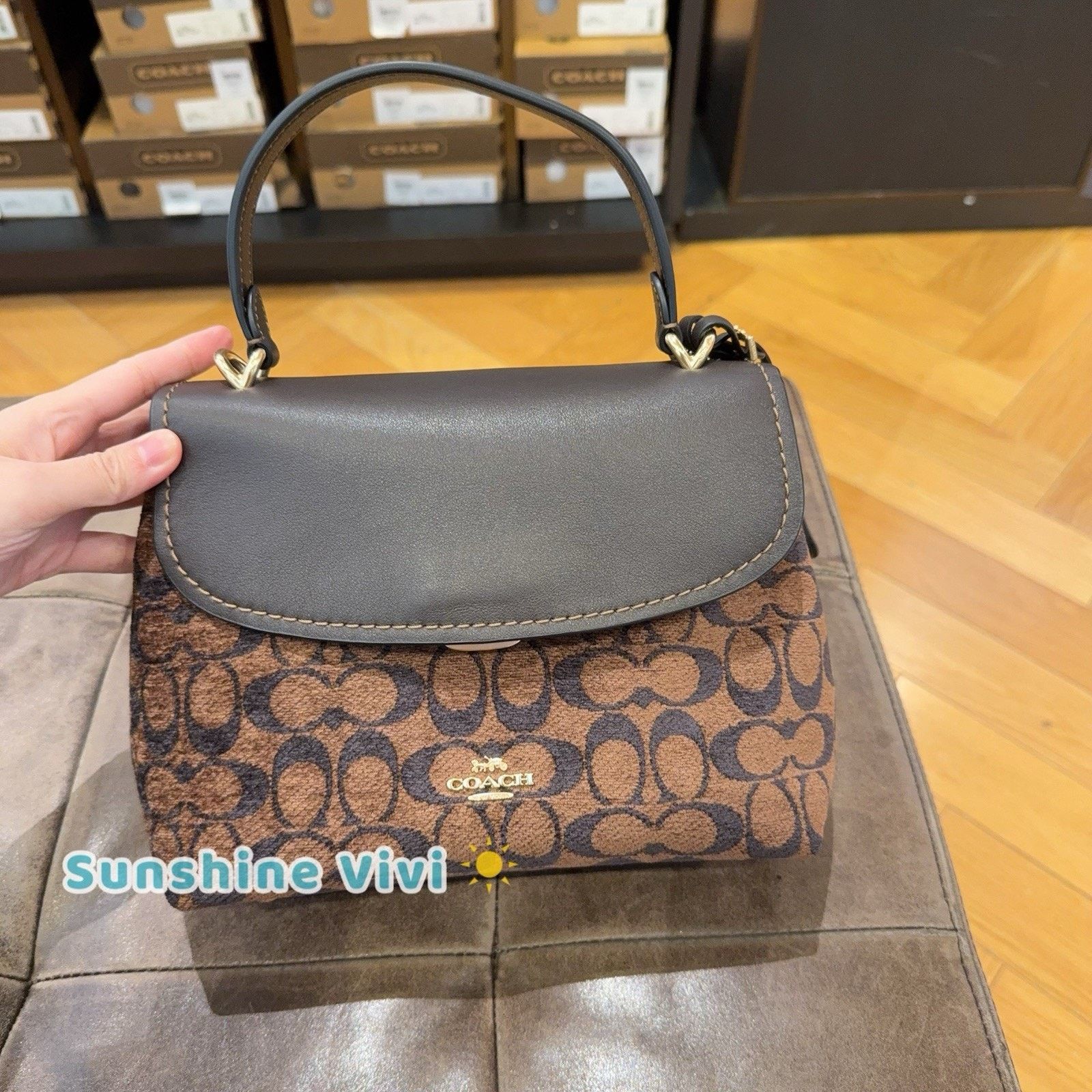 Coach NWT Coach Emory Top Handle Bag Signature Chenille CDB08 Size ONE SIZE - 1 Thumbnail