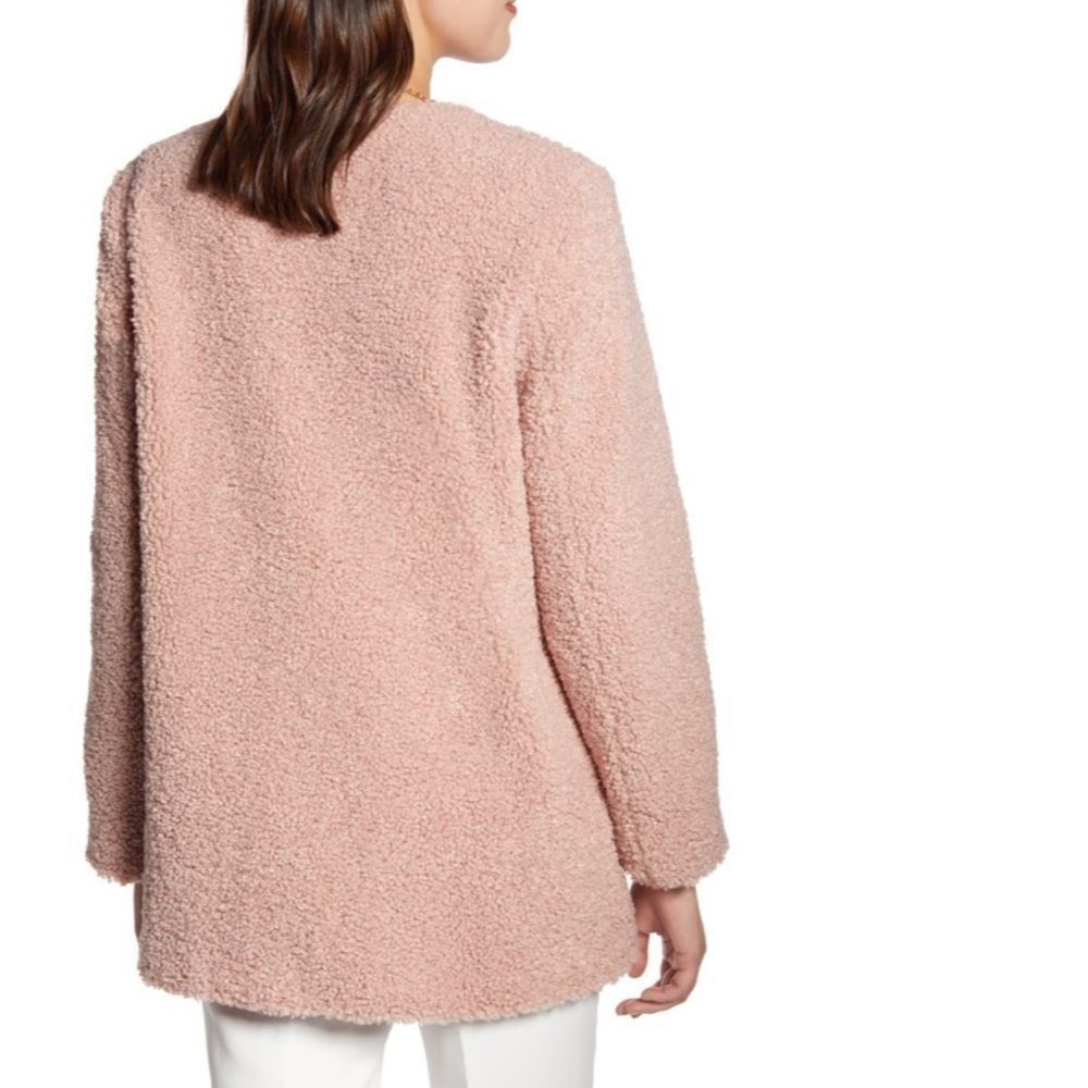 Other Halogen Jewel Neck Teddy Coat Pink NWT L XL Size L / US 10 / IT 46 - 3 Thumbnail