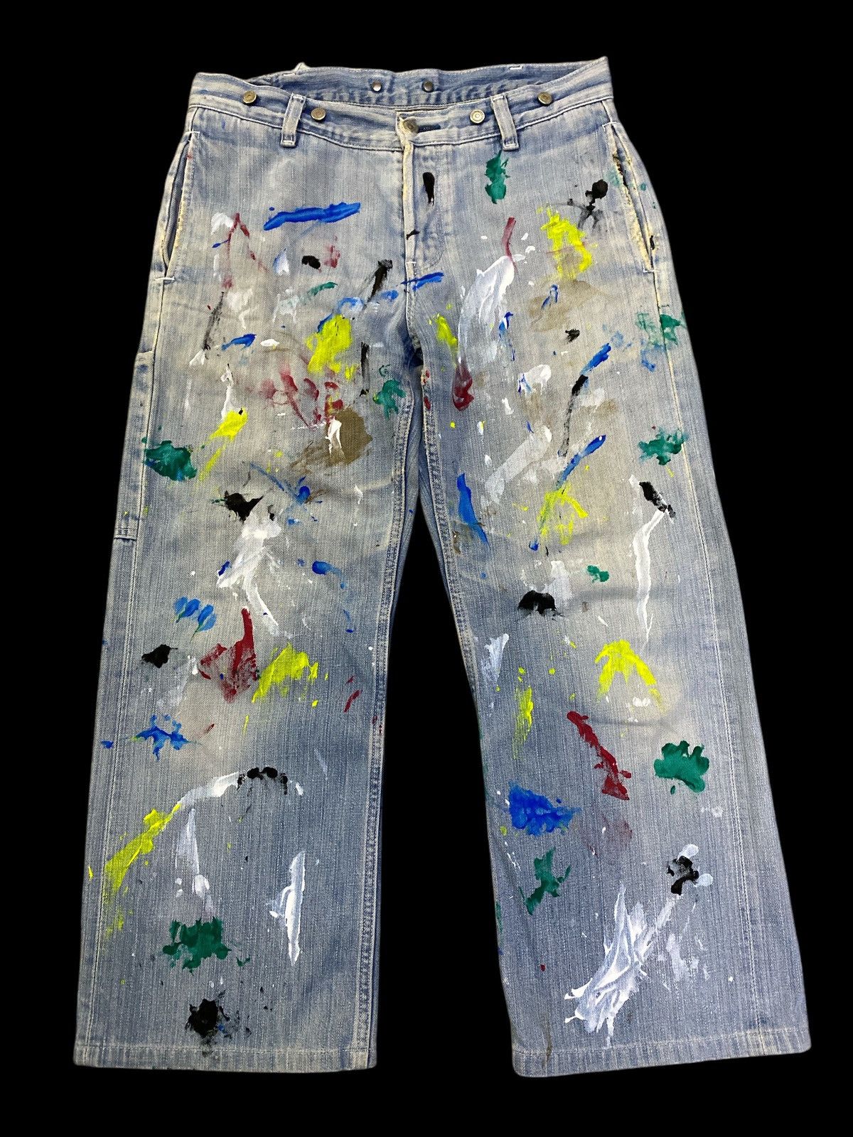 Edwin × Margaret Howell × Vintage Vtg Margaret Howell x Edwin Selvedge Jeans Paint Splatter Size US 32 / EU 48 - 1 Thumbnail