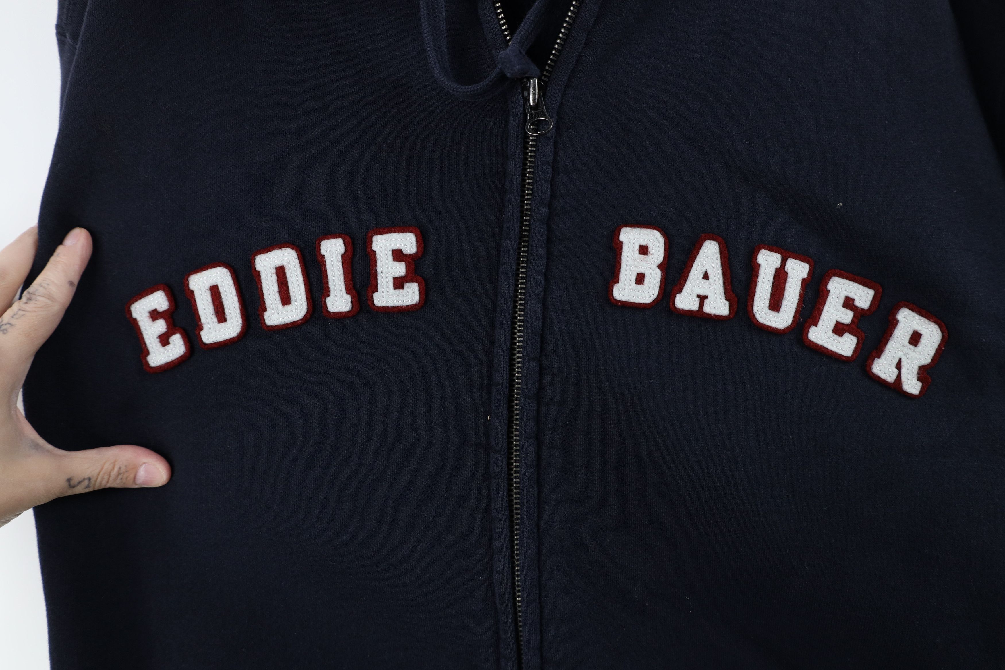 Eddie Bauer Vintage Eddie Bauer Spell Out Heavyweight Hoodie Blue Size US L / EU 52-54 / 3 - 5 Thumbnail