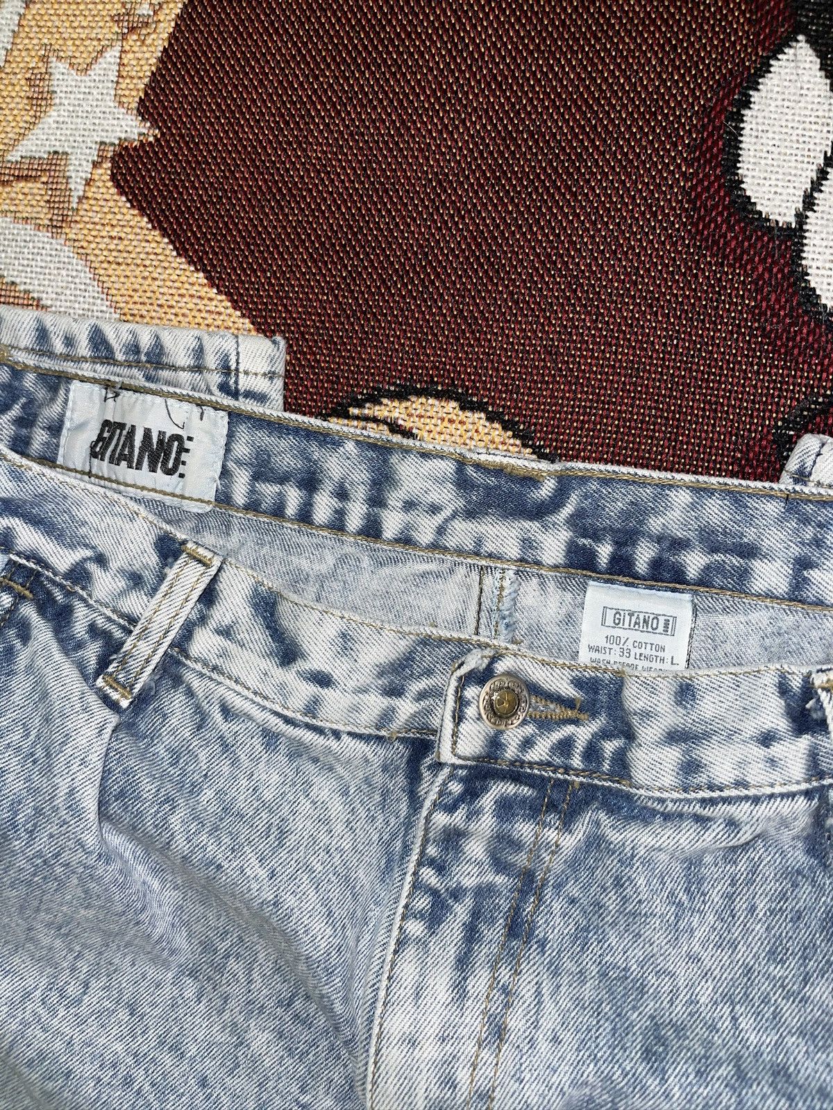 Vintage Vintage 90s Gitano Stone Wash Straight Leg Jeans Size US 33 - 4 Thumbnail