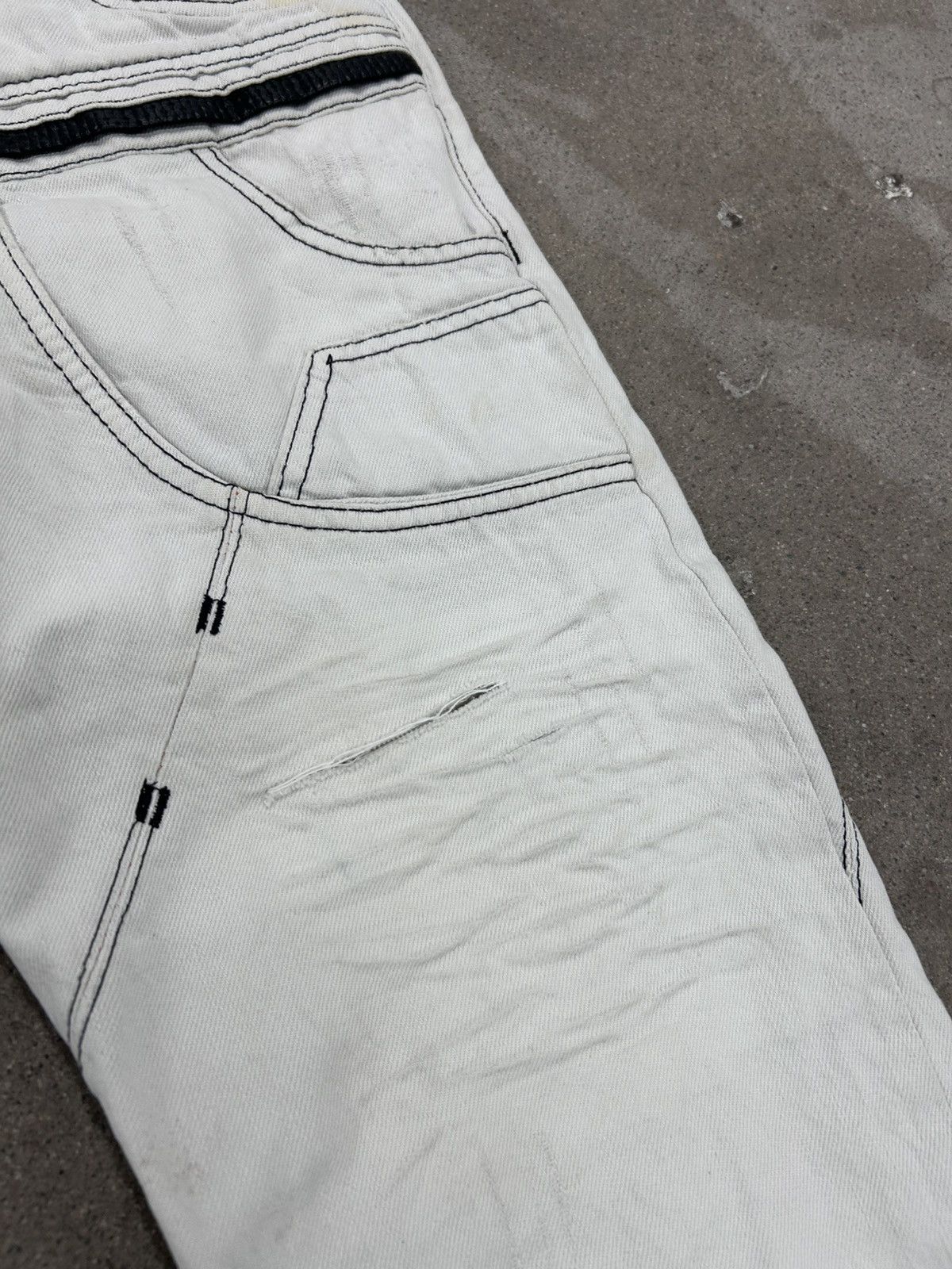 Other Vintage Crazy Hedi Slimane Style Biker Motorcycle Jeans Size US 30 / EU 46 - 4 Thumbnail