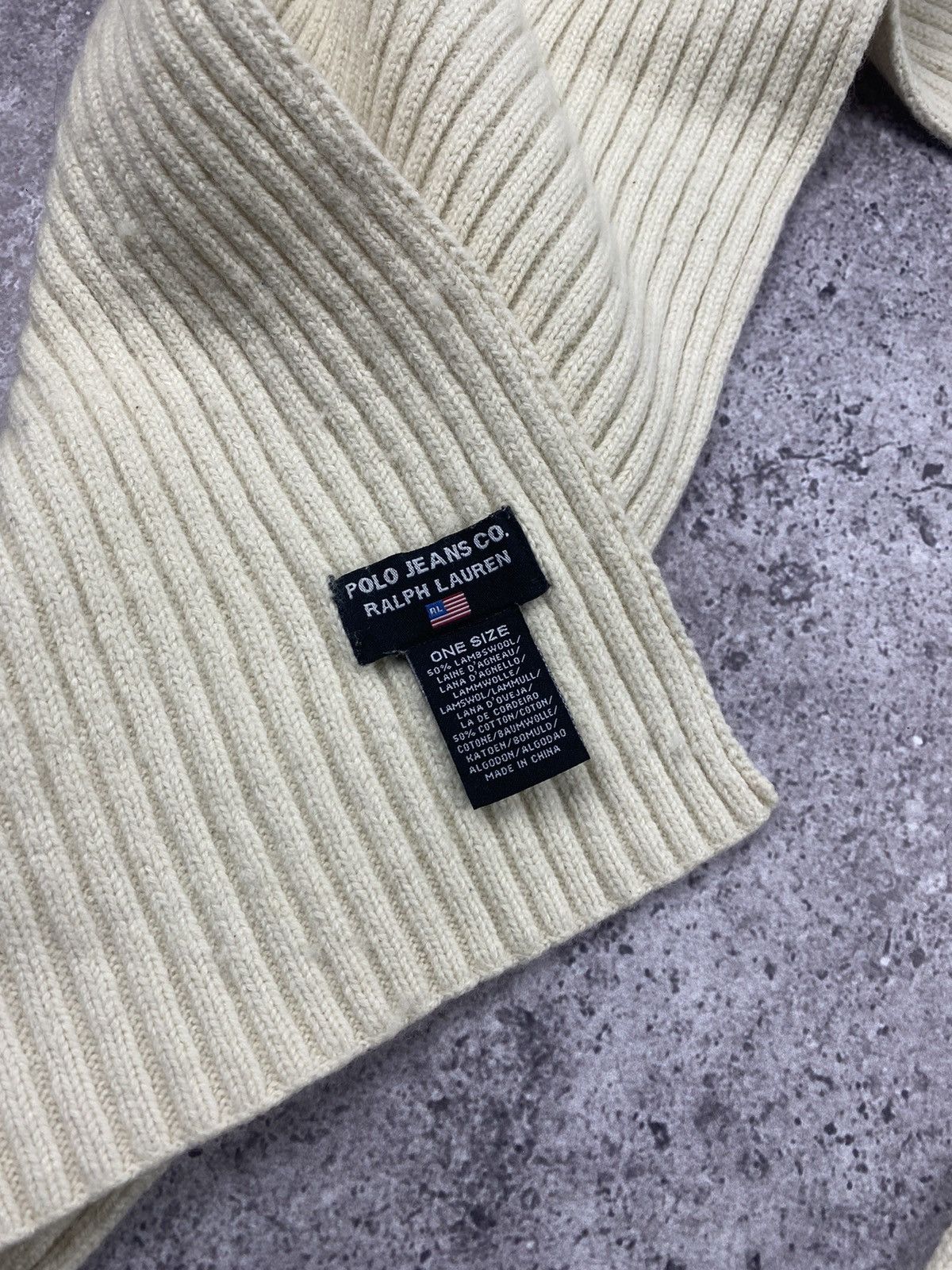 Polo Ralph Lauren × Vintage POLO 🇺🇸 Ralph Lauren vintage USA flag knitted scarf RRL Size ONE SIZE - 6 Thumbnail