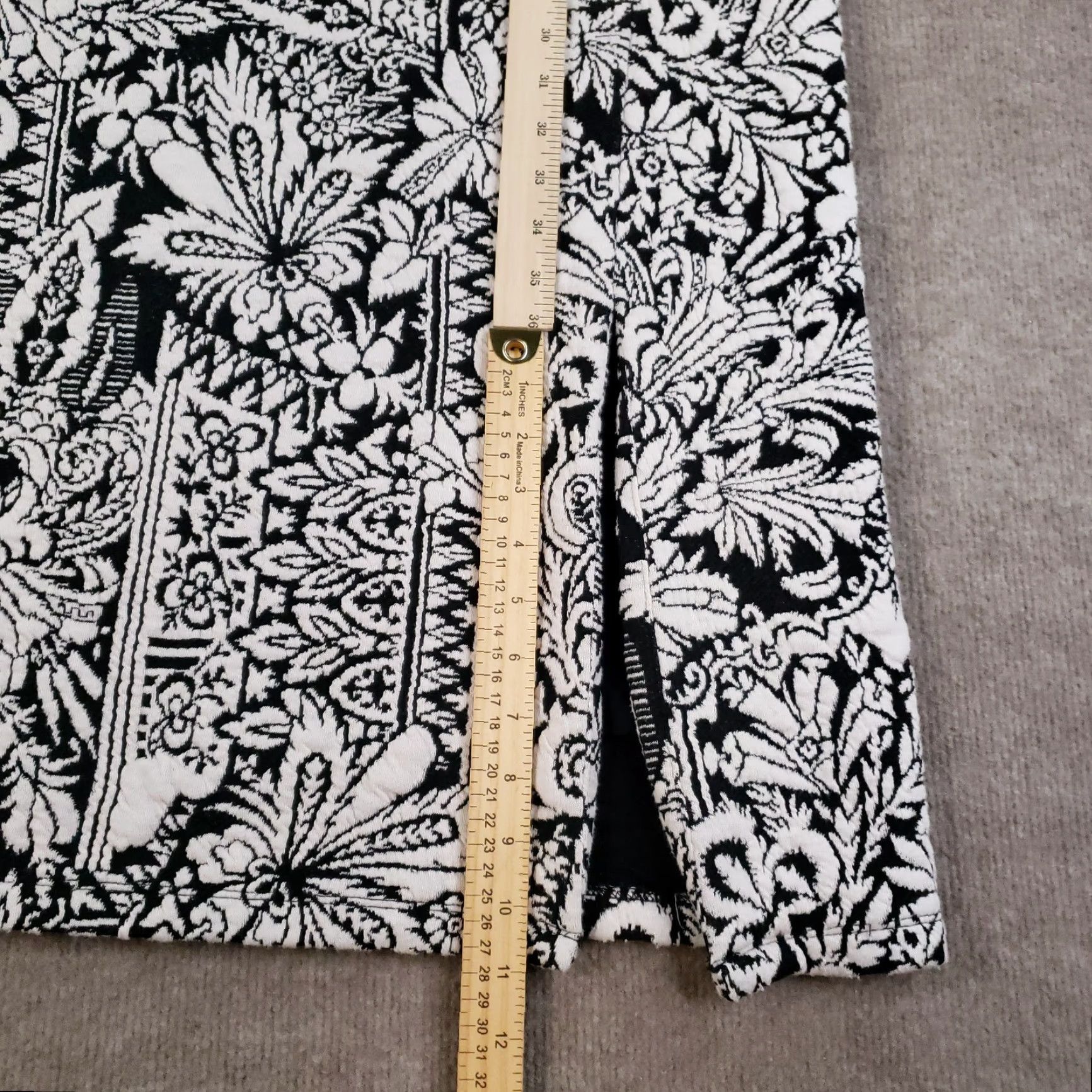 Anthropologie Anthropologie Dress Womens Large Black WhiteKeyhole Cut-Out Midi Jacquard Size L / US 10 / IT 46 - 5 Thumbnail
