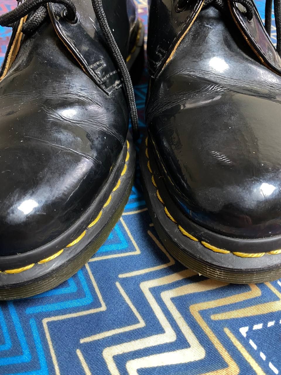 Dr. Martens Dr. Martens Gloss Leather Lace Up Platform shoes Size US 8 / EU 41 - 9 Thumbnail