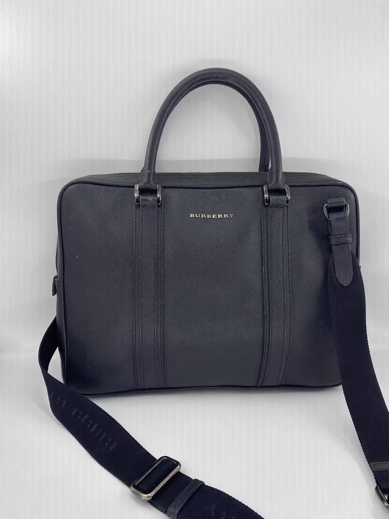 Burberry Burberry Leather Briefcase with Shoulder Strap-yf Size ONE SIZE - 1 Thumbnail