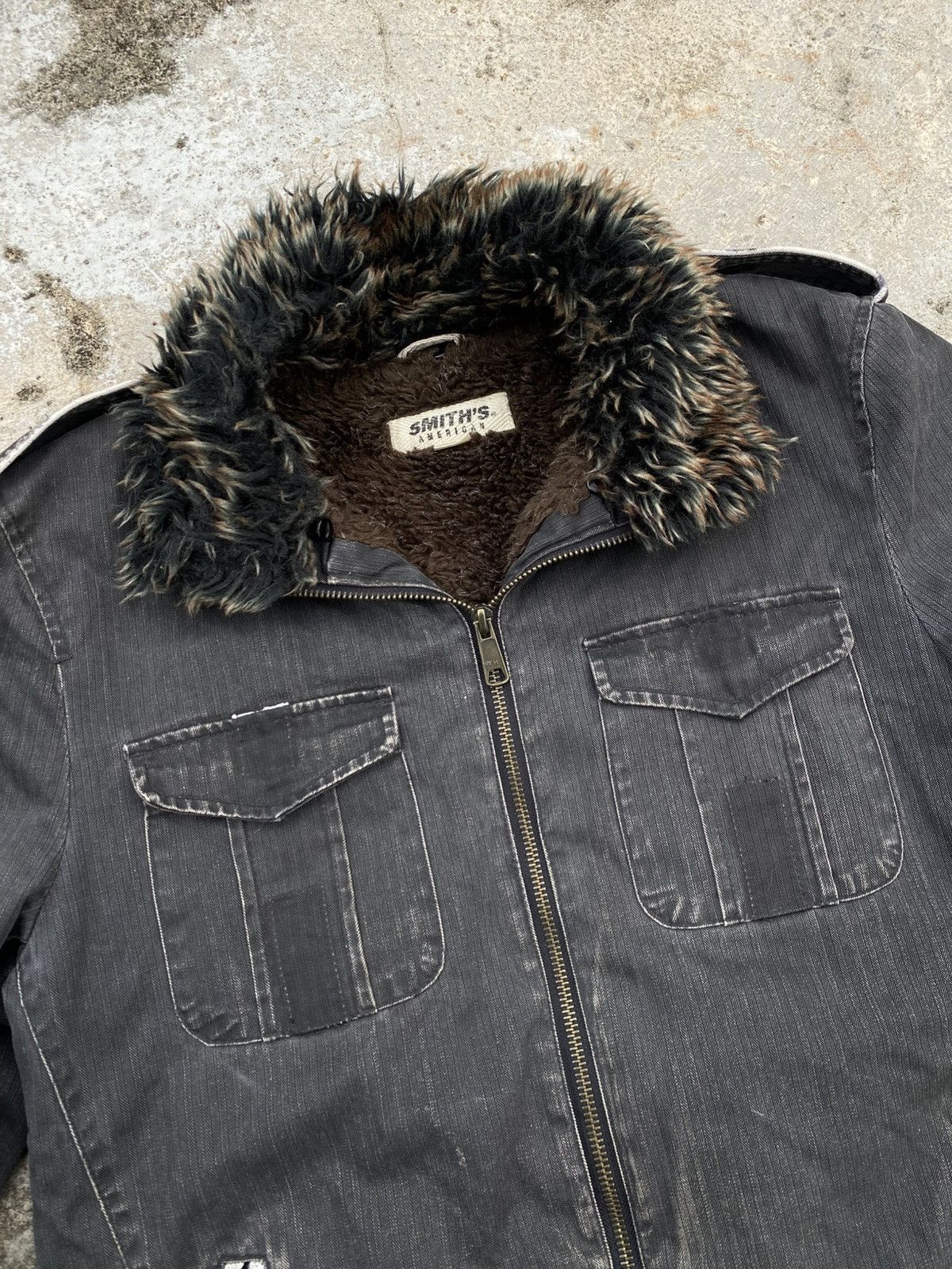 Le Grande Bleu (L.G.B.) Japanese 2000s FurJacket Vkei By Smithsamericana Size US M / EU 48-50 / 2 - 3 Thumbnail