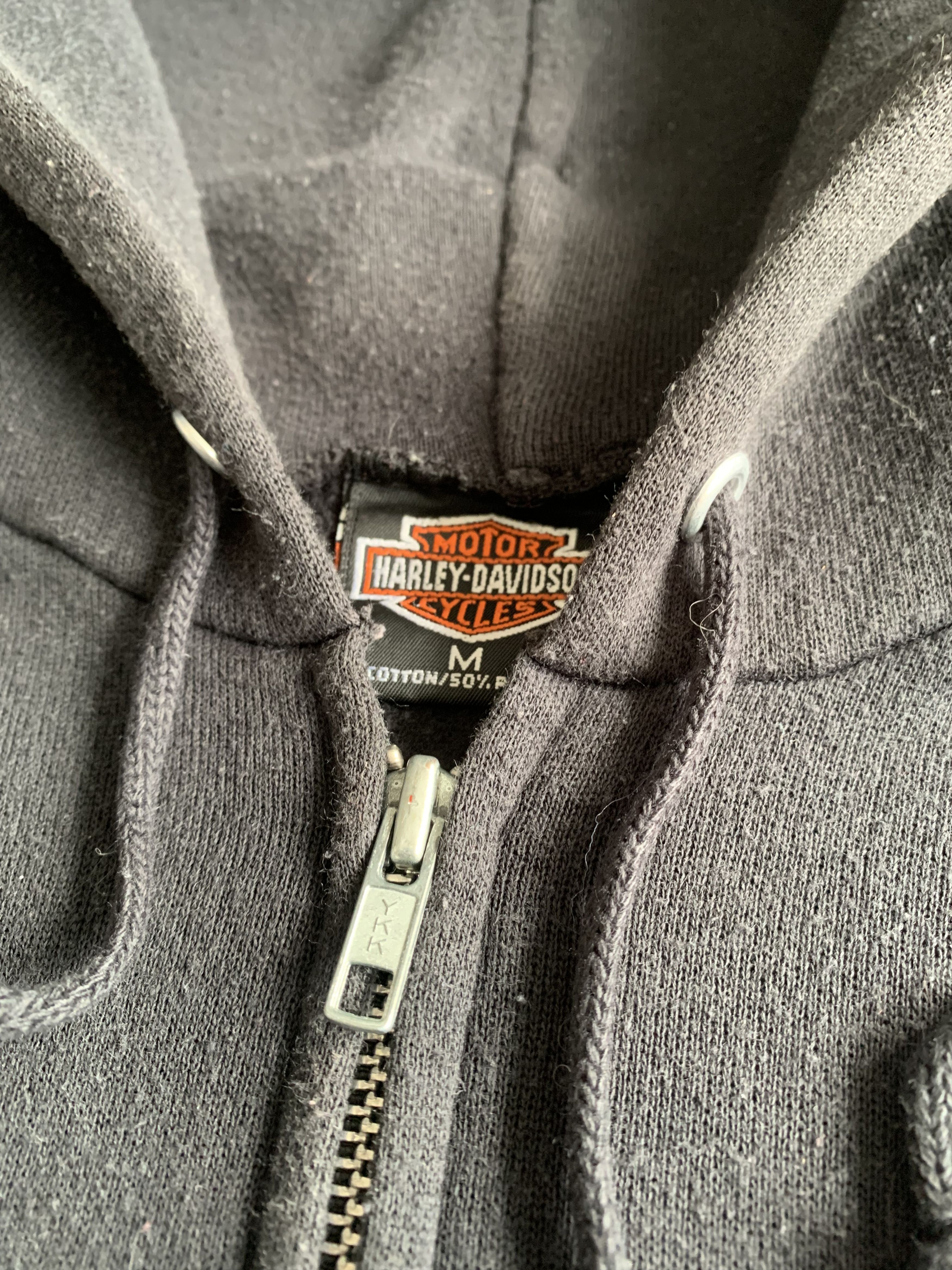 Harley Davidson 💎SOLD💎 Vintage 90’s Harley Davidson Flame Zip Hoodie Size US M / EU 48-50 / 2 - 7 Thumbnail