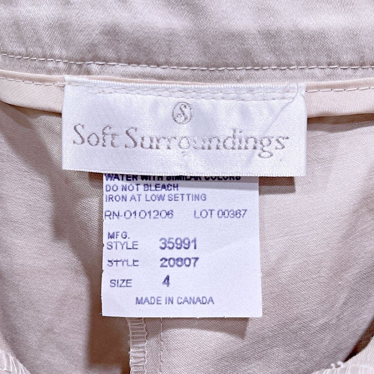 Other Soft Surroundings Vintage Chino Pants Beige Straight Leg 4 Size 27" / US 4 / IT 40 - 6 Thumbnail