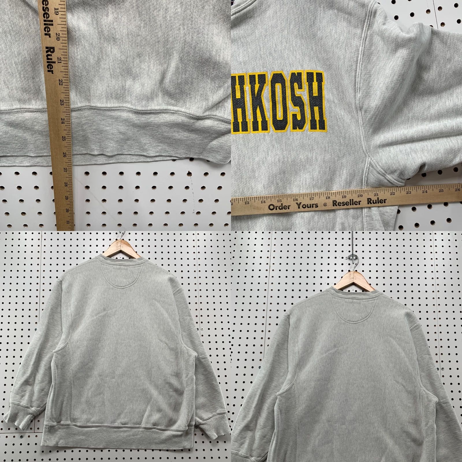 Champion VINTAGE Champion Reverse Weave Sweatshirt University Wisconsin OSHKOSH Gray M Mens Size US M / EU 48-50 / 2 - 9 Thumbnail
