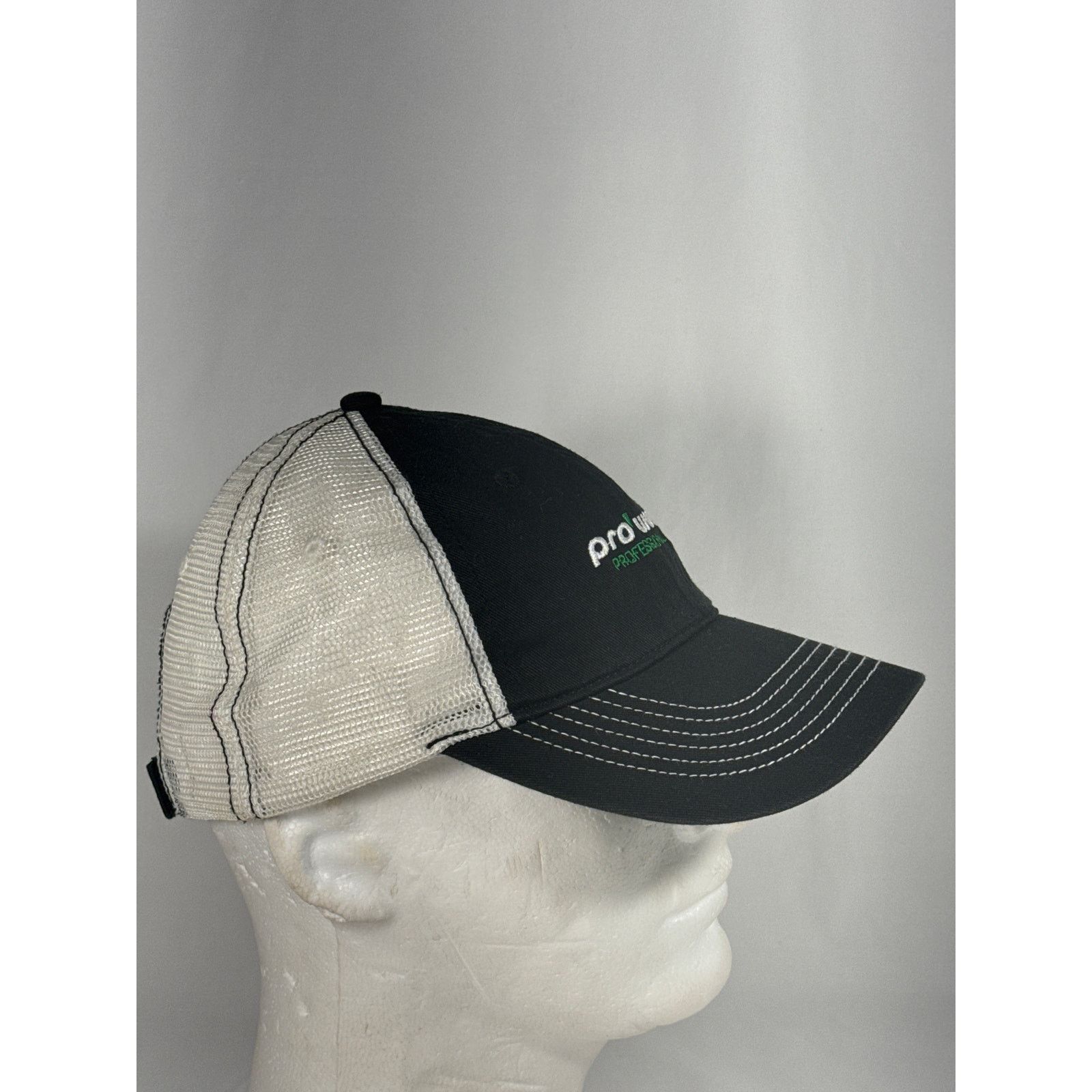 Other Pro Wood Professional Grade Black and White Mesh Trucker Hat Size ONE SIZE - 5 Thumbnail