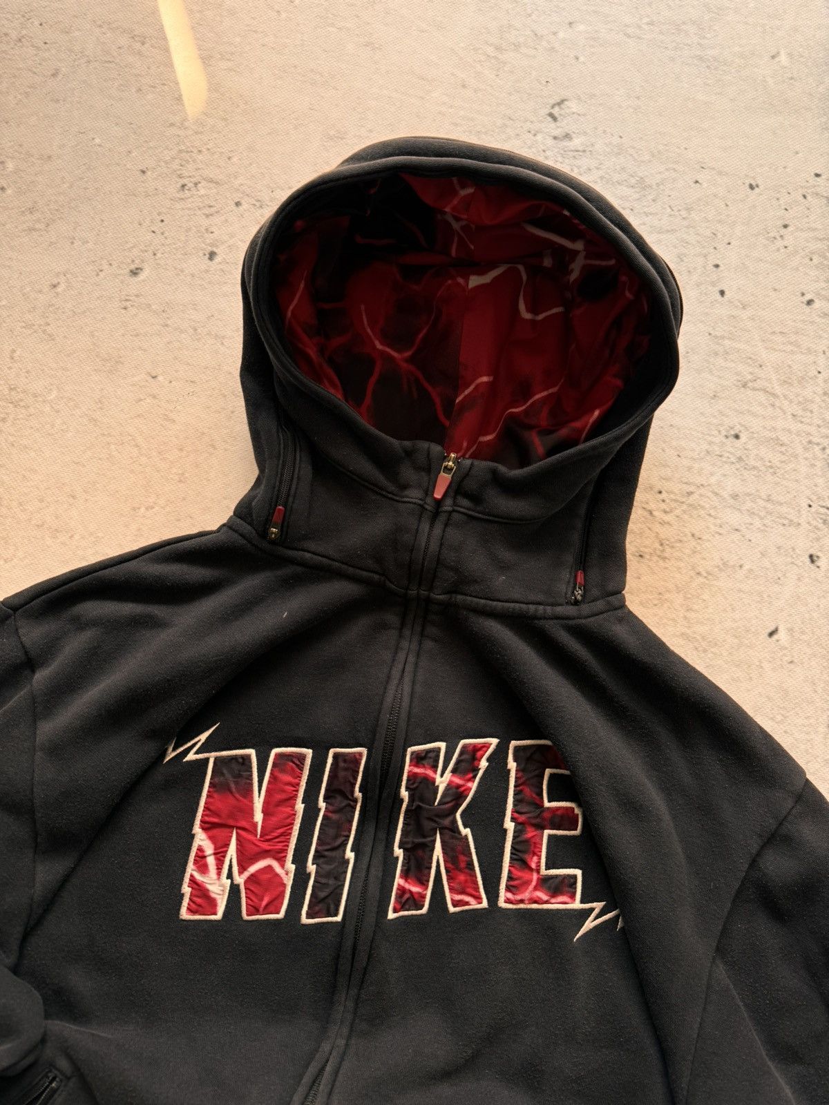 Nike × Vintage NIKE SPECIAL EDITION VINTAGE CENTER LOGO OVERSIZE ZIP HOODIE Size US XL / EU 56 / 4 - 3 Thumbnail