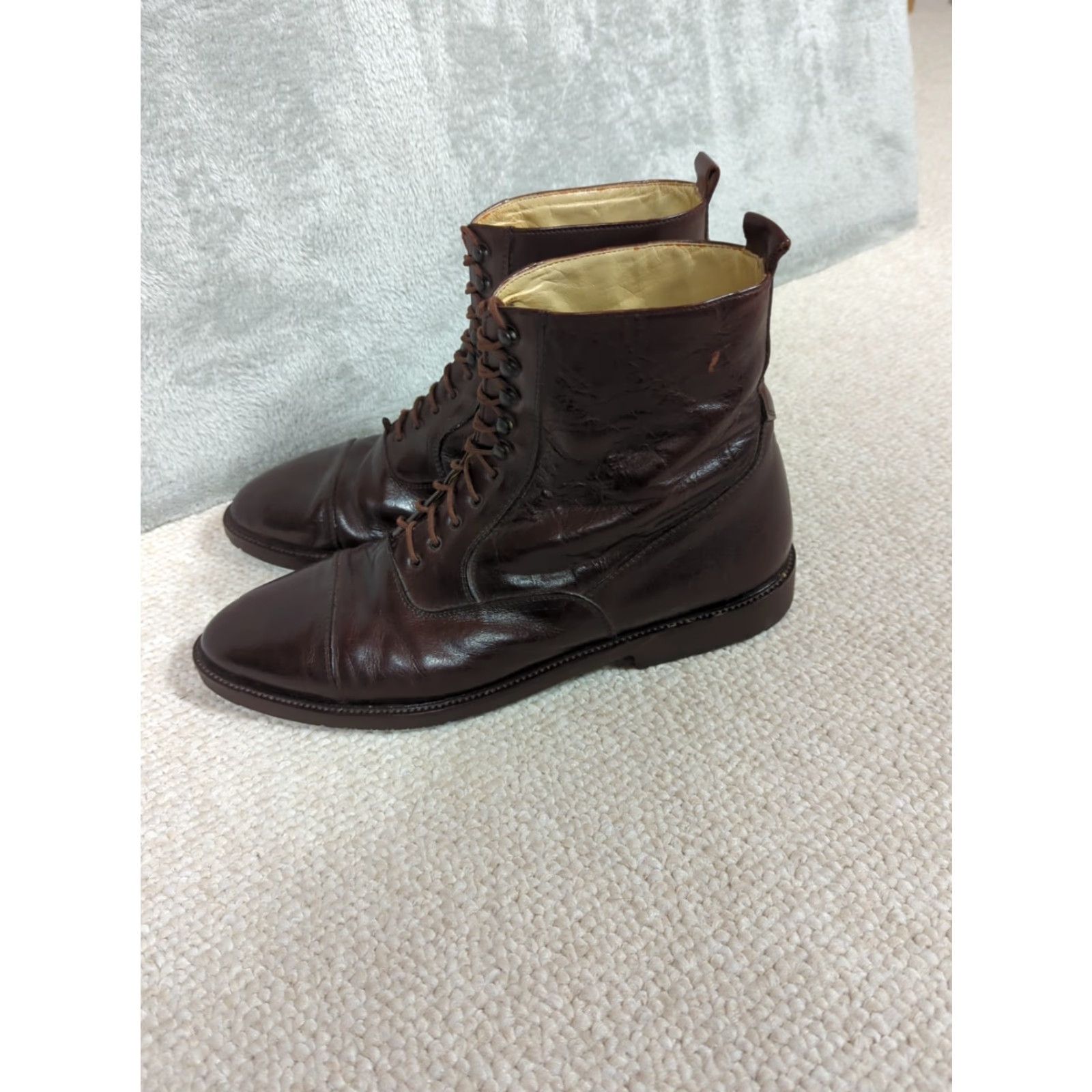 Kenneth Cole Kenneth Cole Chukka Boots Mens 11 Brown Leather Made In Italy Lace Up Beatle Boots Winter Casual Leather Lining Rubber Outsole Skinny? Size US 11 / EU 44 - 5 Thumbnail