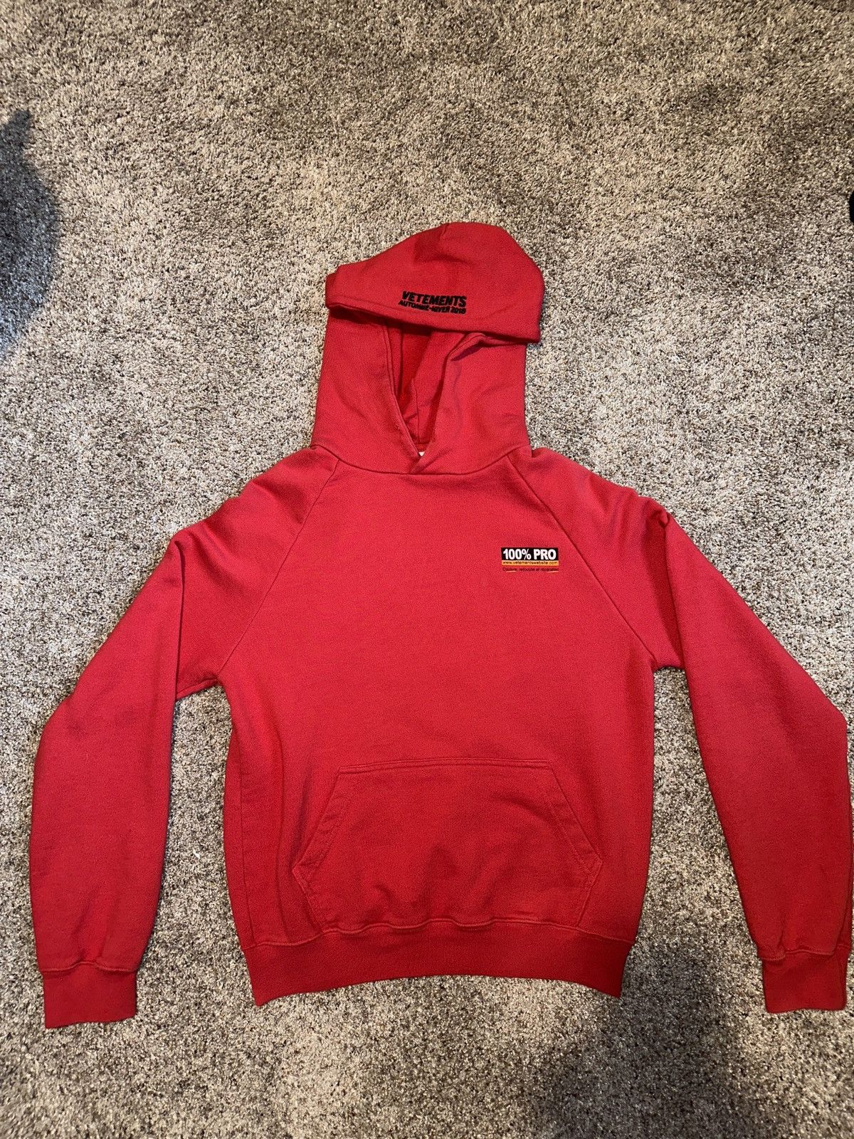 Vetements 100 hot sale pro hoodie