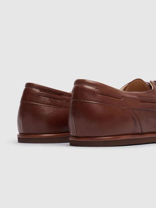 Auralee o1lsvrm0425 Soft Leather Boat Shoes in Brown Size US 8.5 / EU 41-42 - 5 Thumbnail