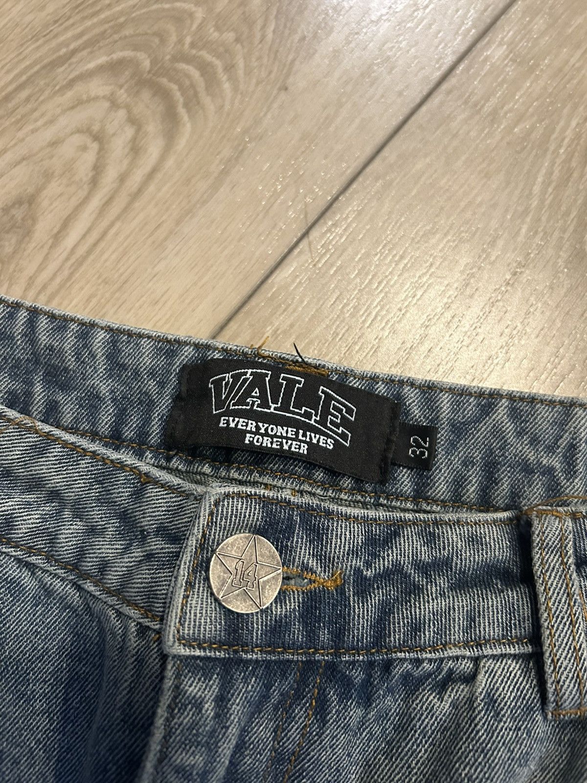 Vale Vale Forever Crystal Denim Jeans Size US 32 / EU 48 - 4 Thumbnail